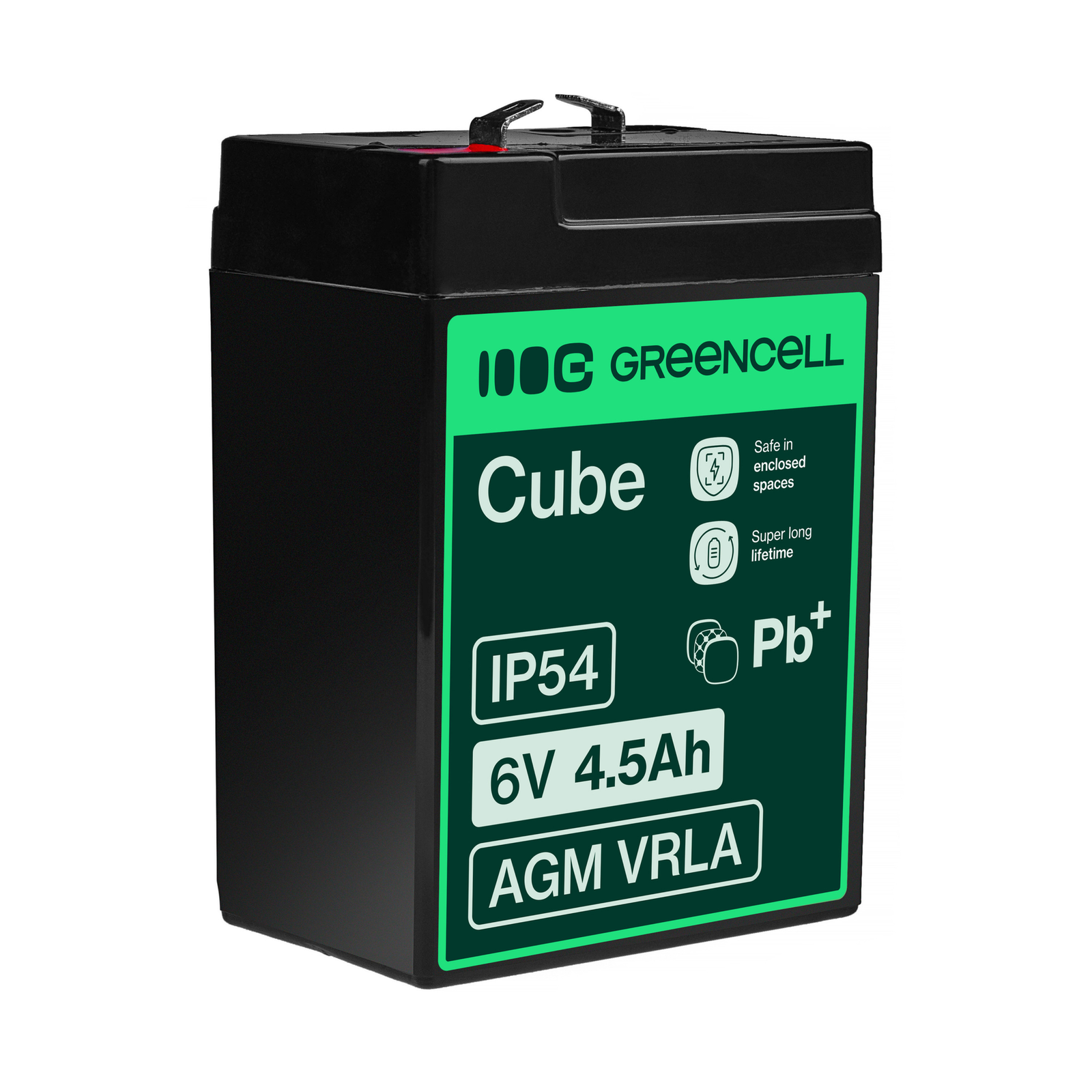 Greencell AGM Battery Lead Acid VRLA 6V 4.5Ah