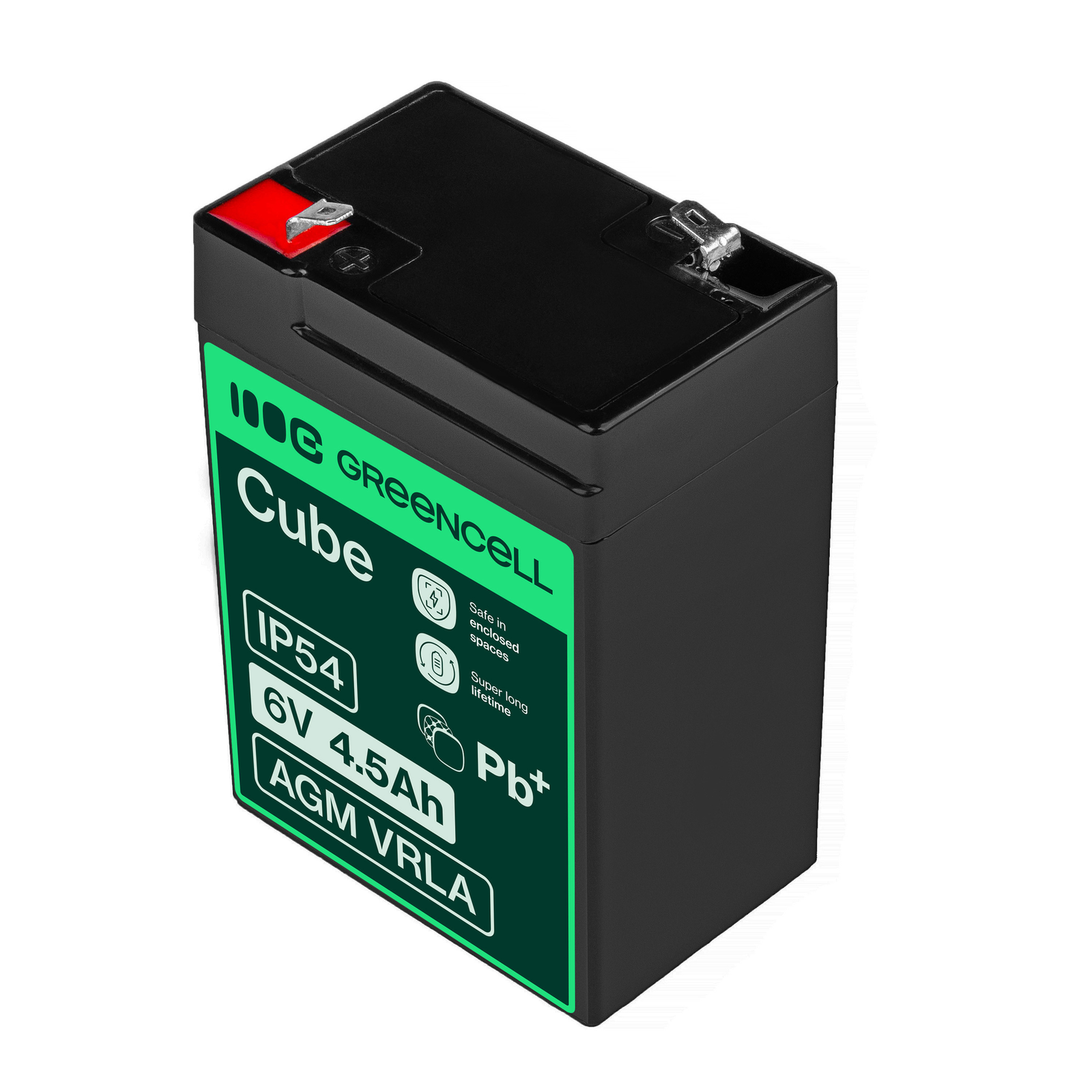 Greencell AGM Battery Lead Acid VRLA 6V 4.5Ah