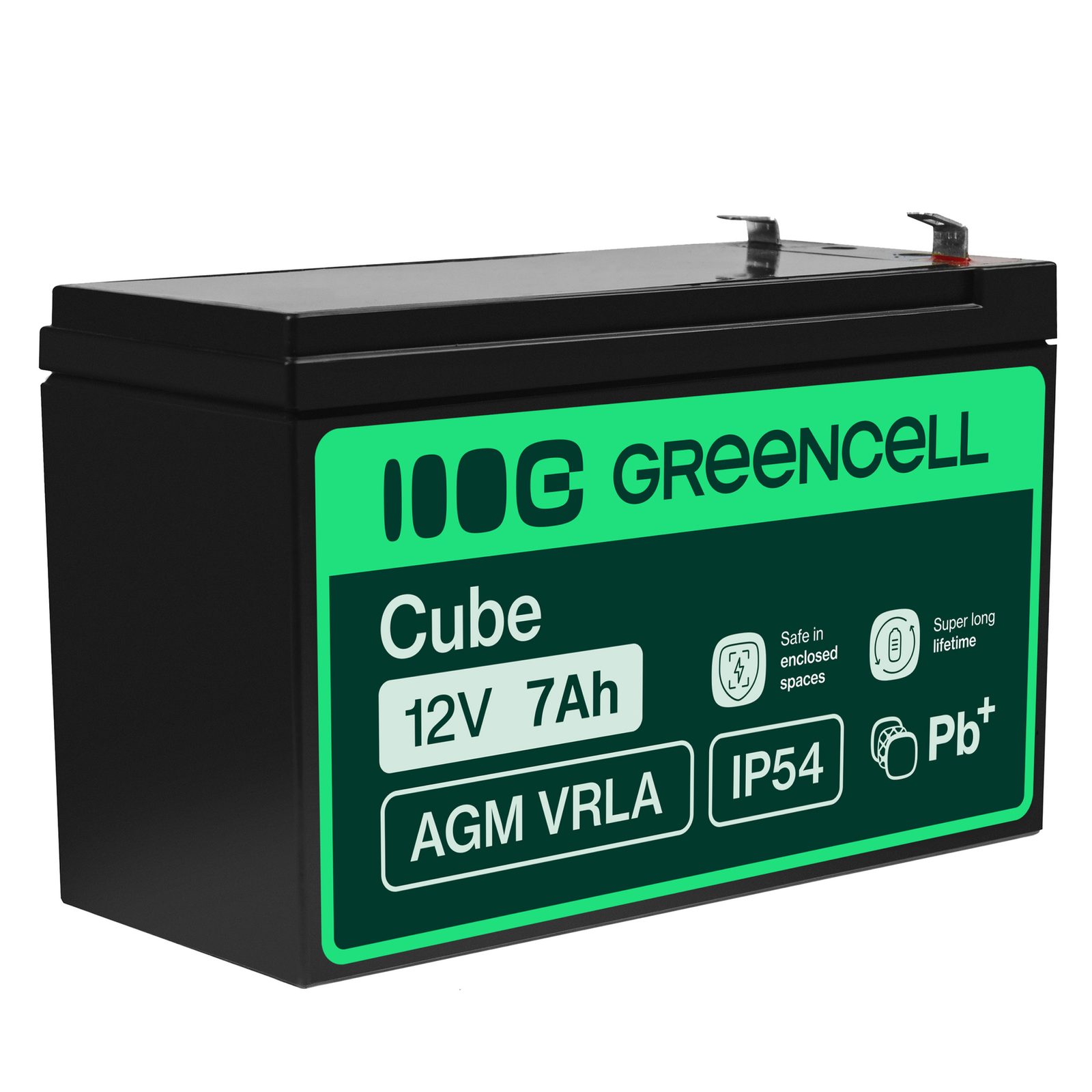 Greencell AGM Battery Lead Acid VRLA 12V 7Ah