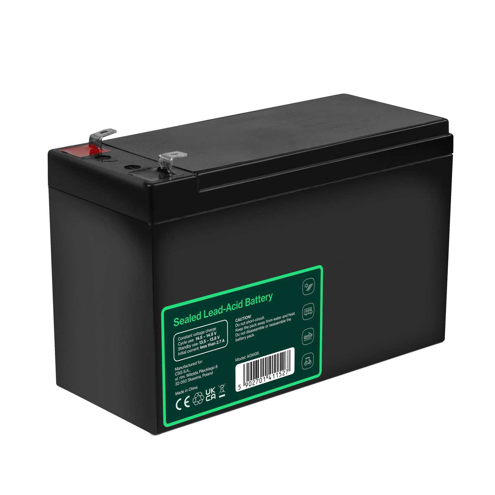 Greencell AGM Battery Lead Acid VRLA 12V 9Ah