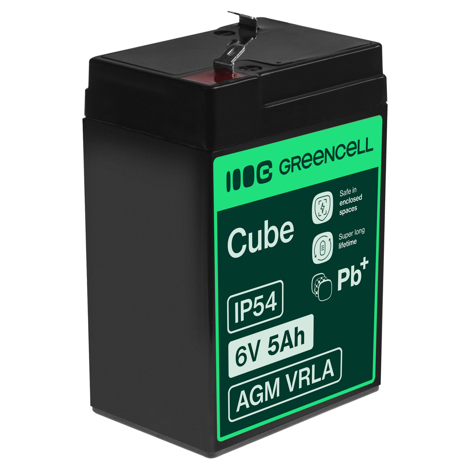 Greencell AGM Battery Lead Acid VRLA 6V 5Ah
