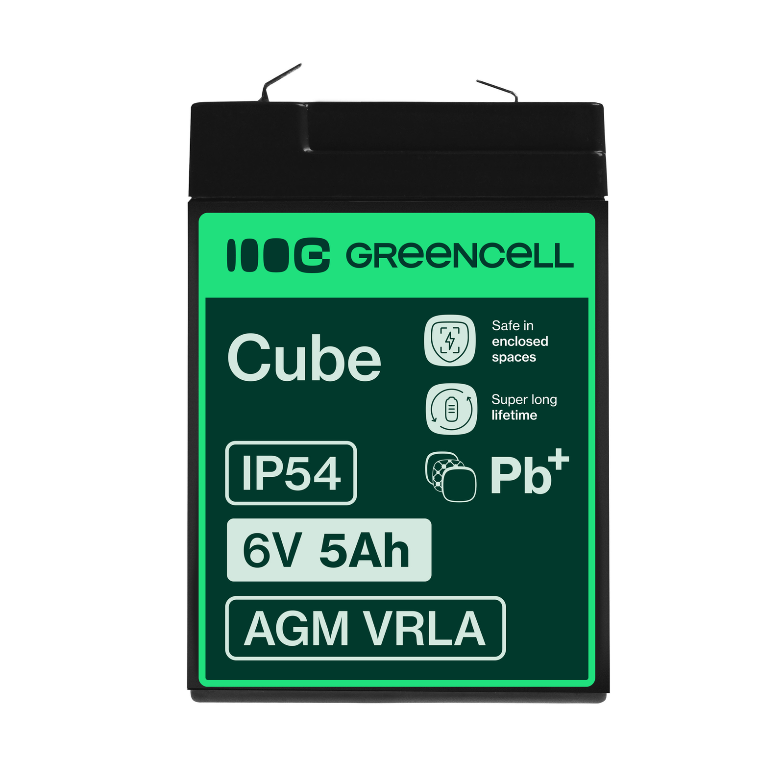 Greencell AGM Battery Lead Acid VRLA 6V 5Ah