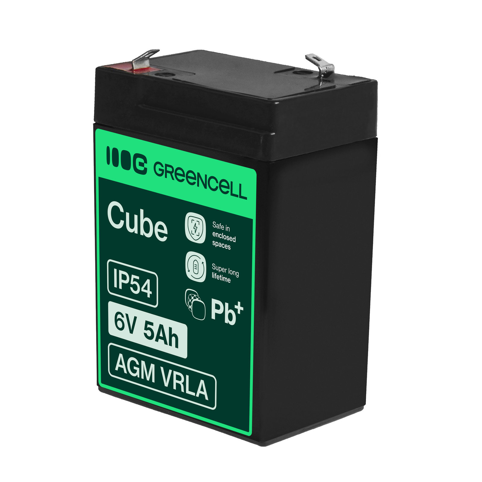 Greencell AGM Battery Lead Acid VRLA 6V 5Ah