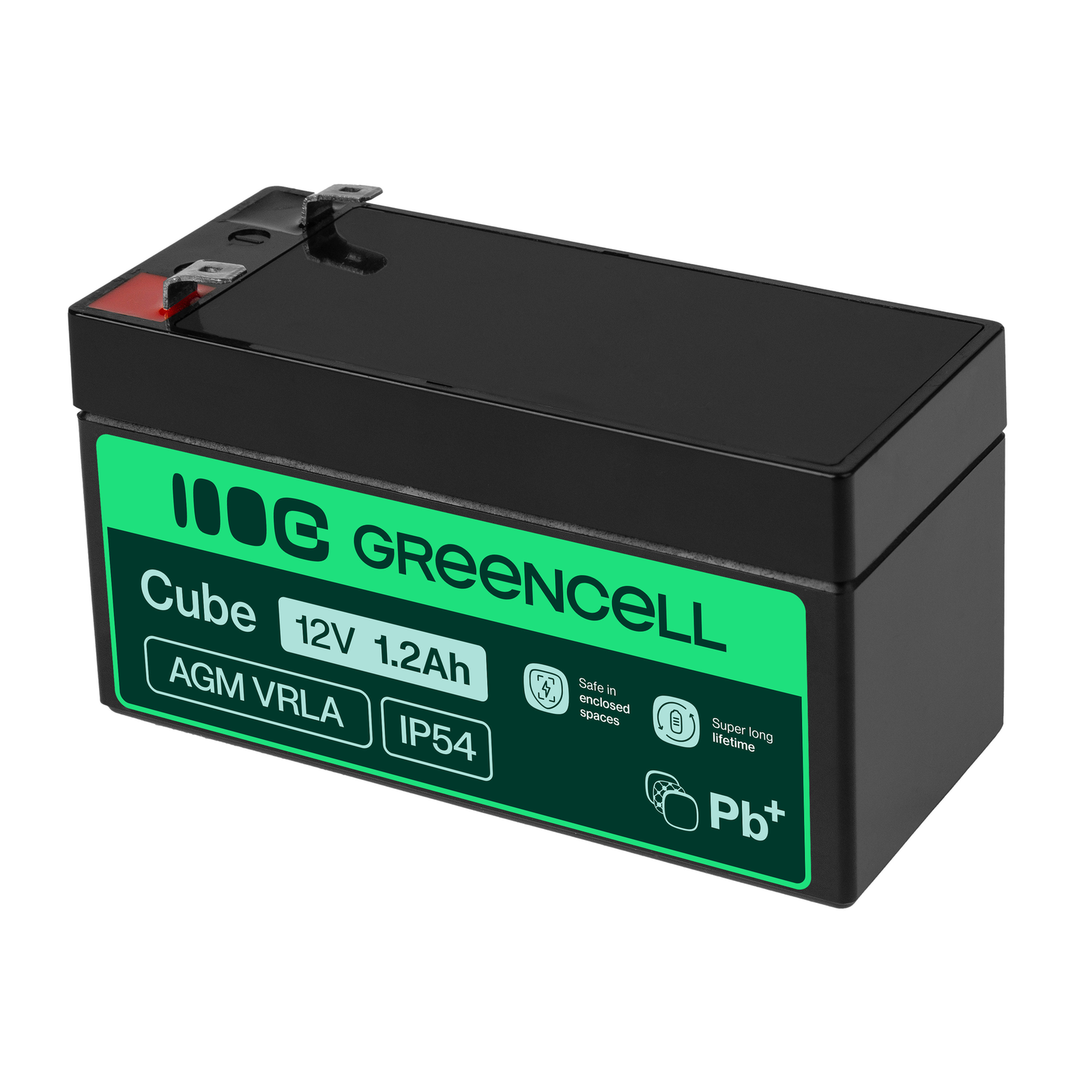 Greencell AGM Battery Lead Acid VRLA 12V 1.2Ah