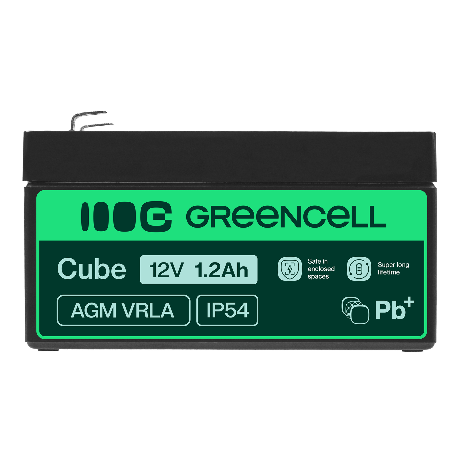 Greencell AGM Battery Lead Acid VRLA 12V 1.2Ah