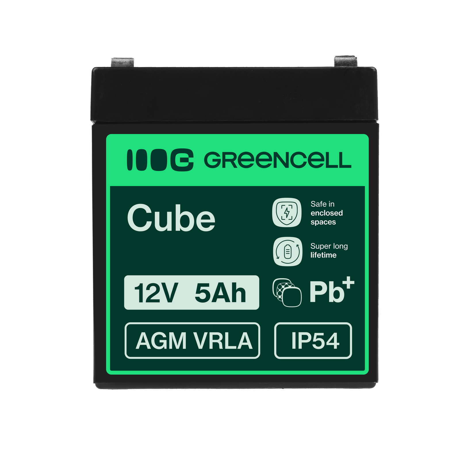 Greencell AGM Battery VRLA 12V 5Ah