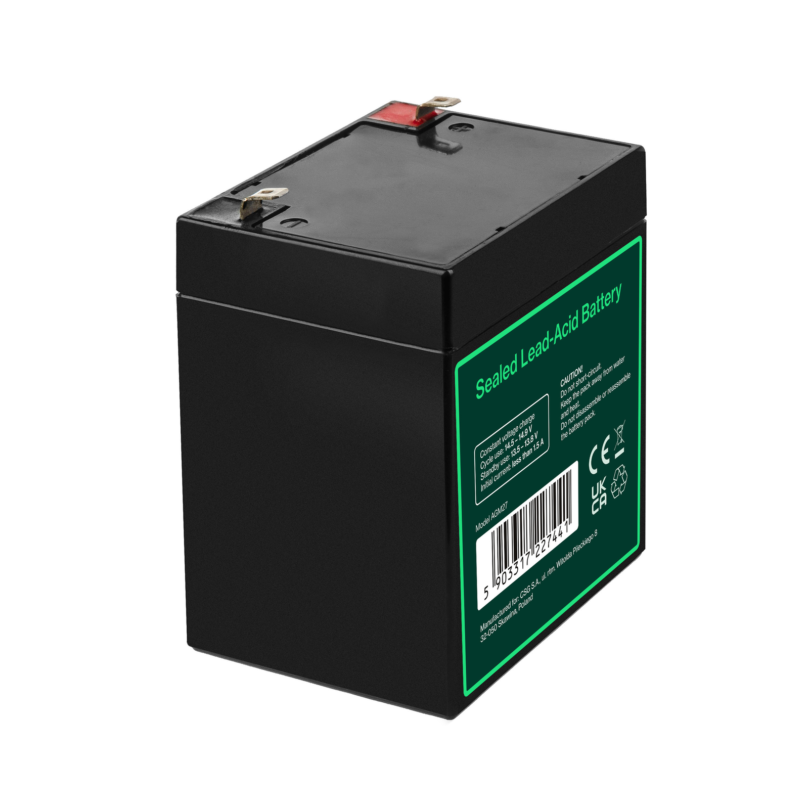 Greencell AGM Battery VRLA 12V 5Ah