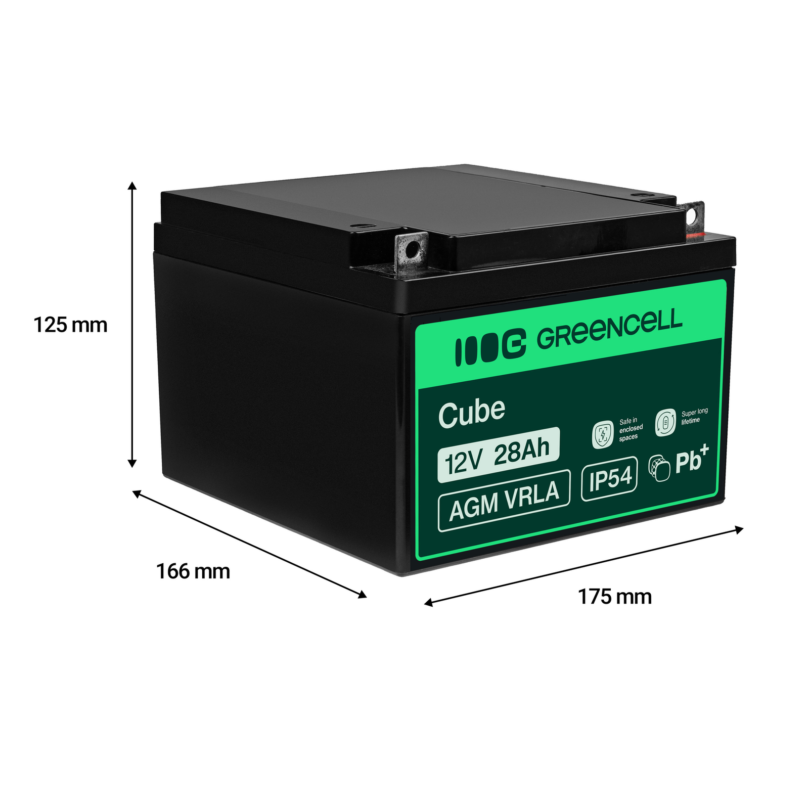 Greencell AGM Battery Lead Acid VRLA 12V 26Ah