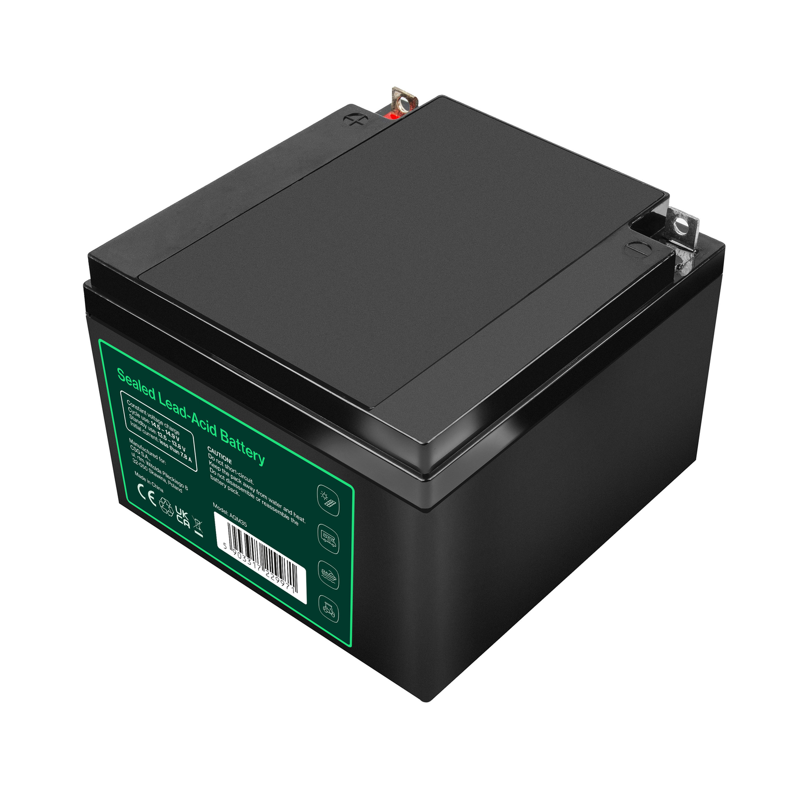 Greencell AGM Battery Lead Acid VRLA 12V 26Ah