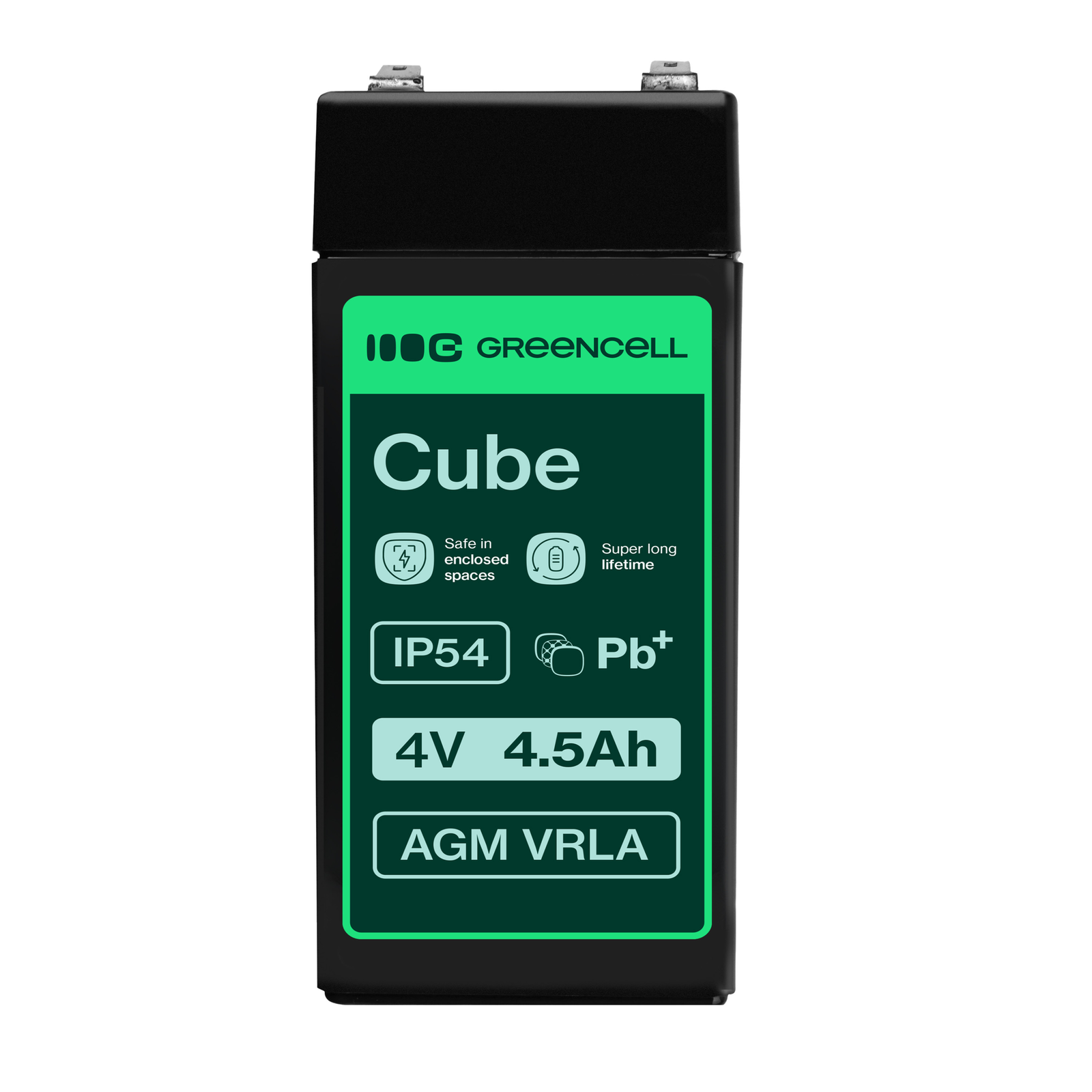Greencell AGM Battery Lead Acid VRLA 4V 4.5Ah