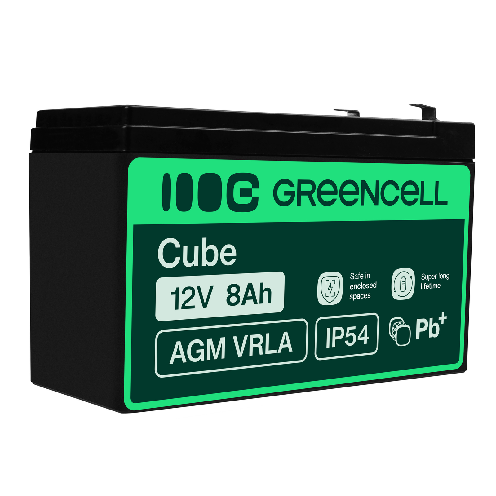 Greencell AGM Battery Lead Acid VRLA 12V 8Ah