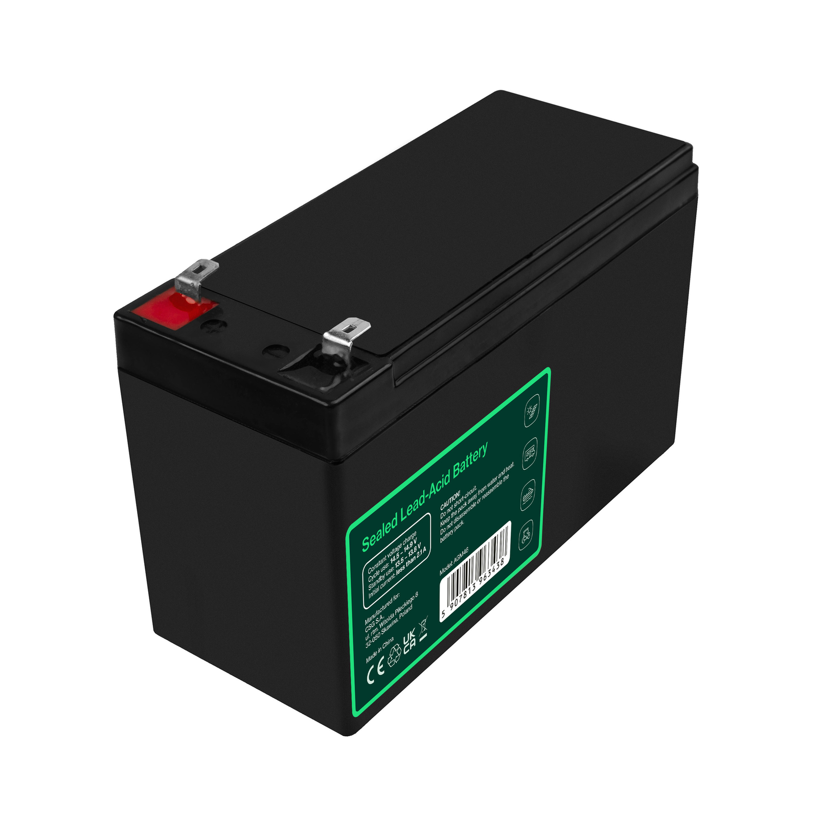 Greencell AGM Battery Lead Acid VRLA 12V 8Ah