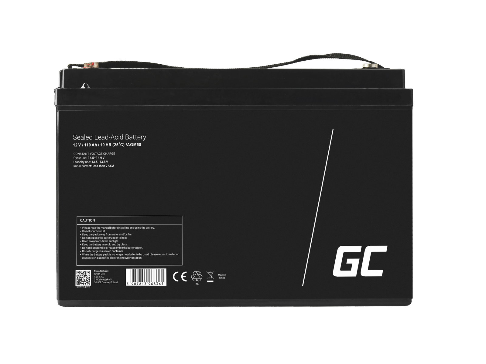 Greencell AGM Battery Lead Acid VRLA 6V 1.2Ah for Toys And Alarms