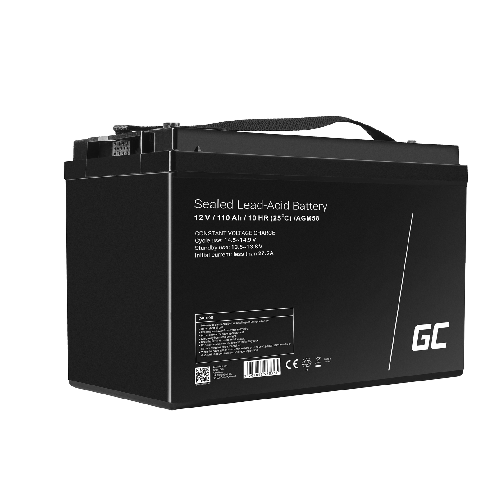 Greencell AGM Battery Lead Acid VRLA 6V 1.2Ah for Toys And Alarms