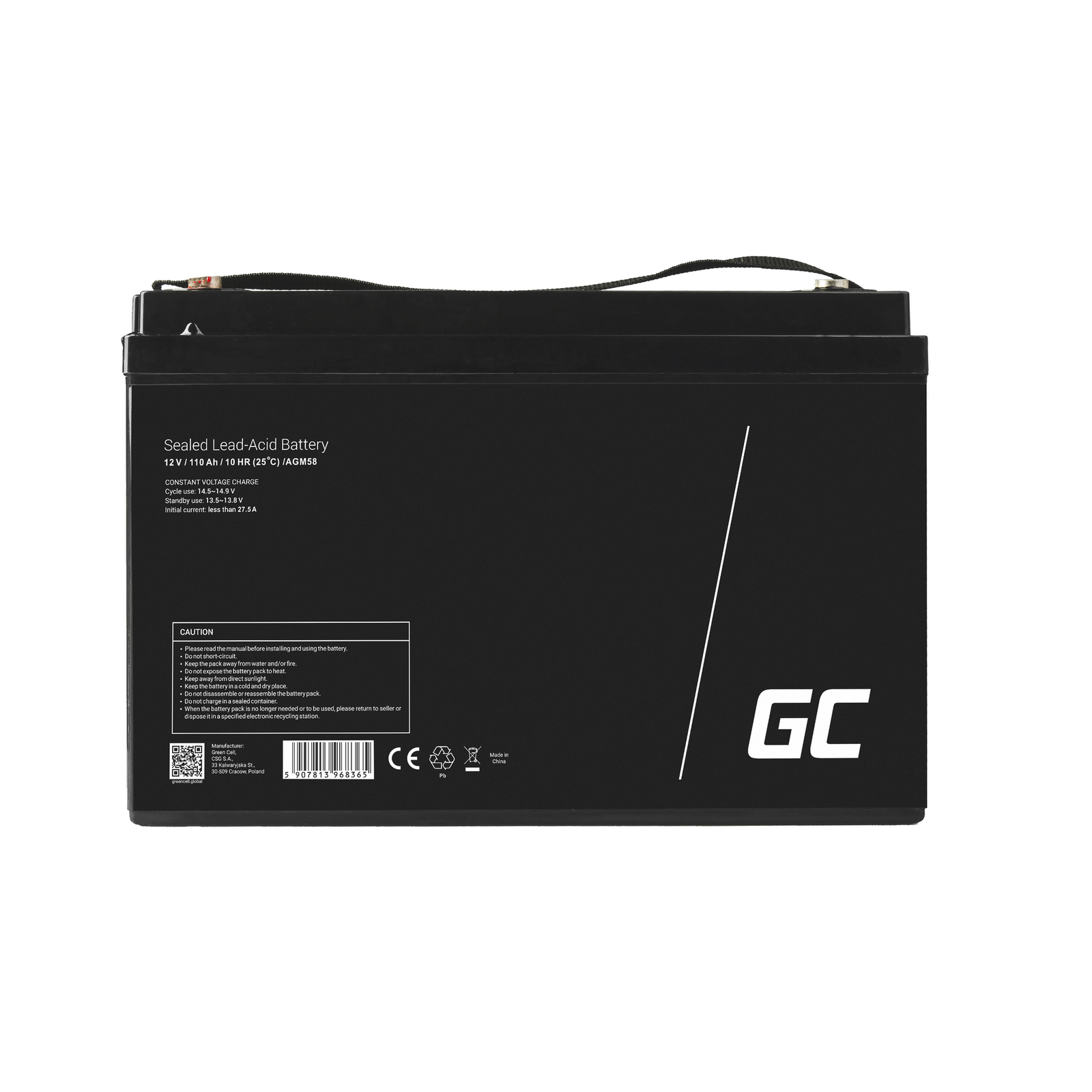 Greencell AGM Battery Lead Acid VRLA 6V 1.2Ah for Toys And Alarms