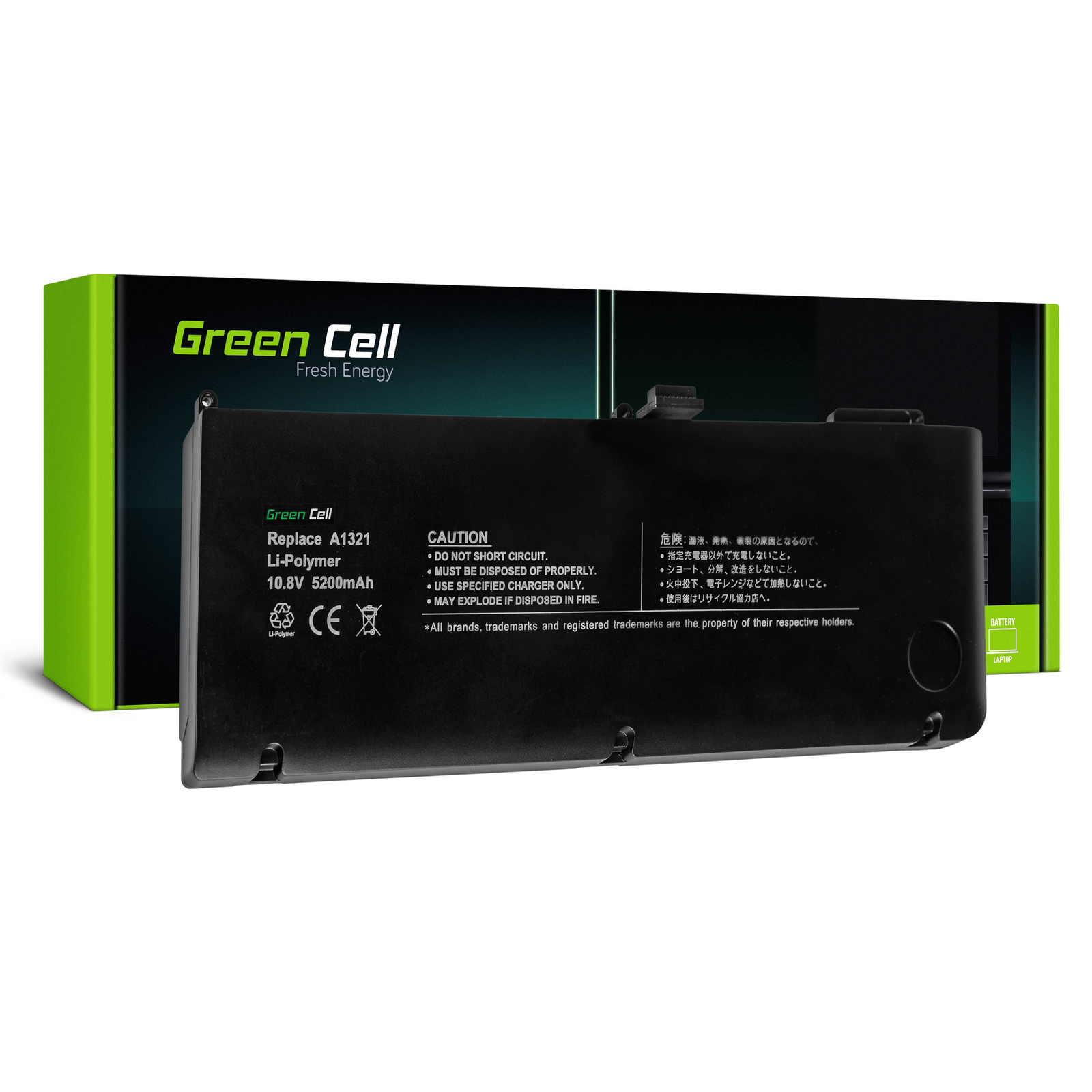 Greencell Laptop Battery A1286 for Apple MacBook Pro 15 2009-2010 11.1V 5200mAh