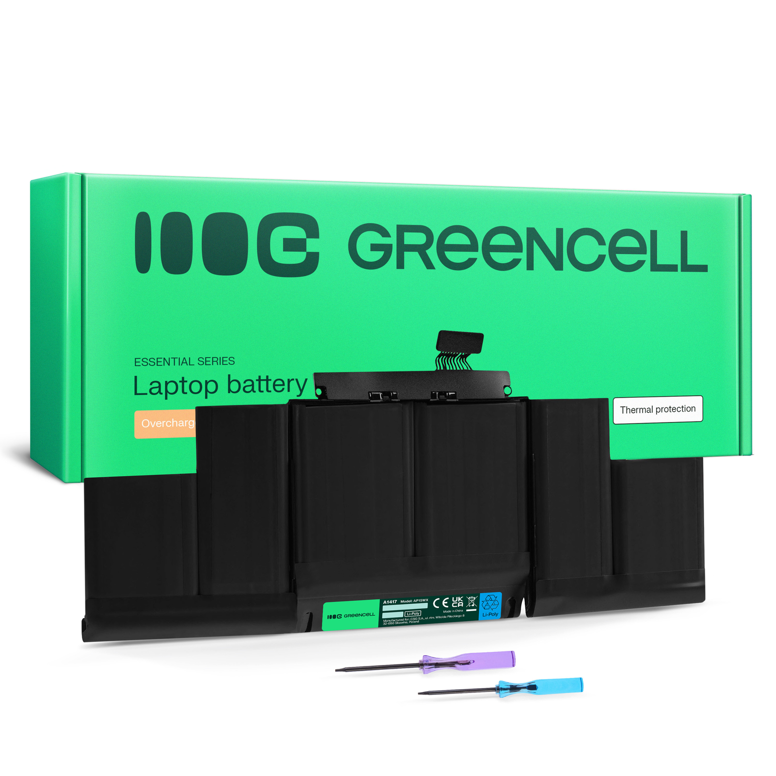 Greencell Laptop Battery A1417 for Apple MacBook 13 2012-2013 10.95V 96Wh