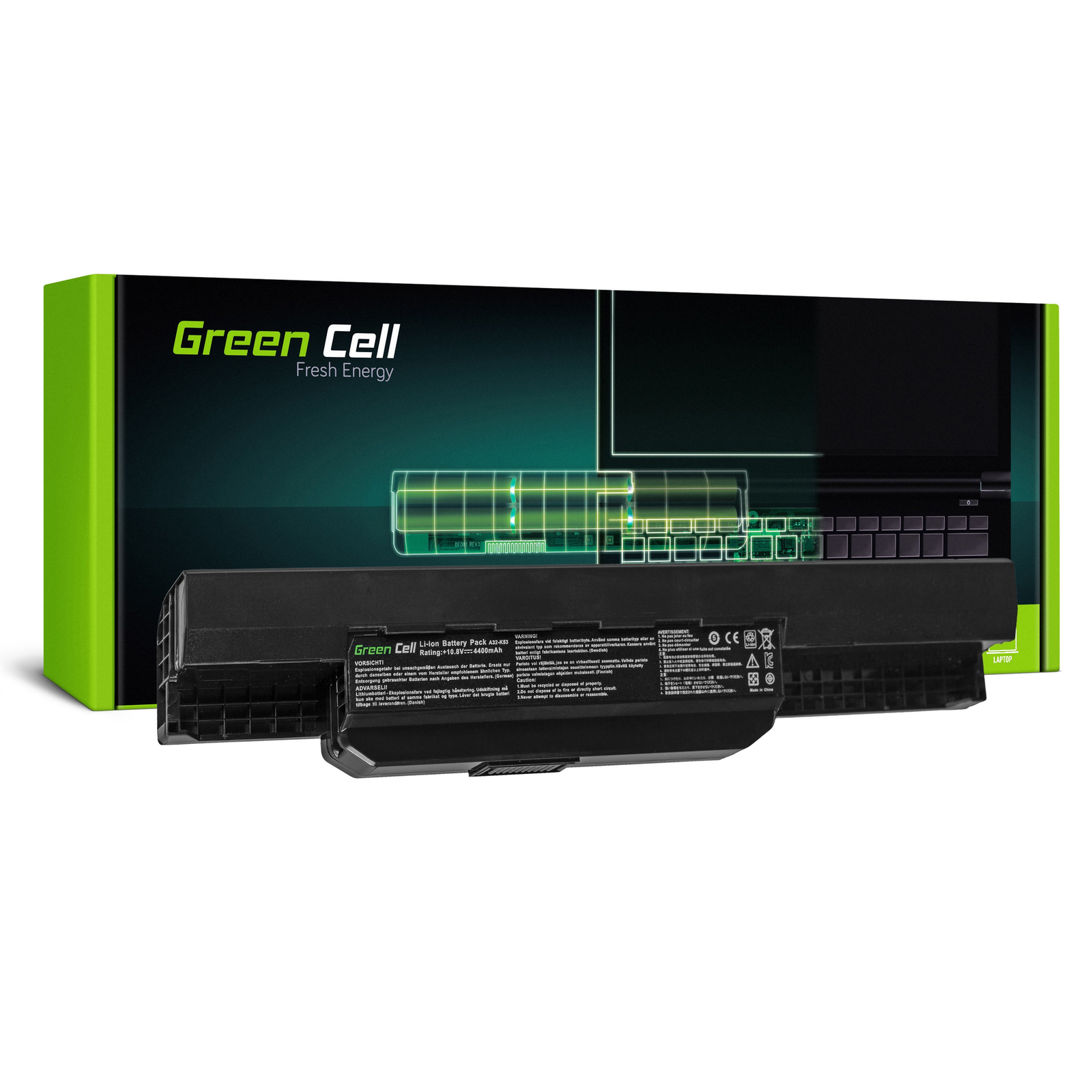 Greencell Laptop Battery for Asus A31 K53 11.1V 4400mAh