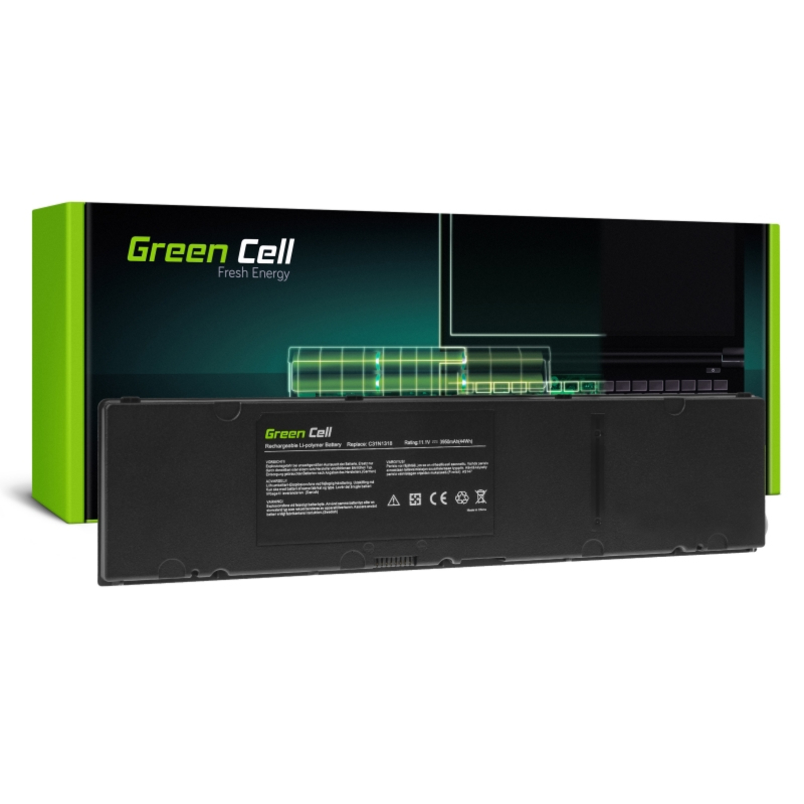 Greencell Laptop Battery C31N1318 for AsusPRO PU301 11.1V 3950mAh