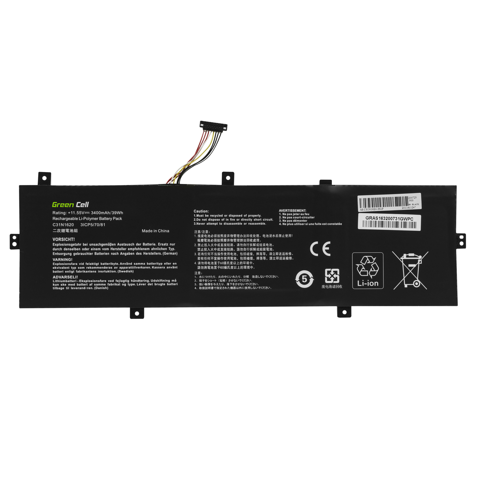 Greencell Laptop Battery for Asus ZenBook 11.55V 3400mAh