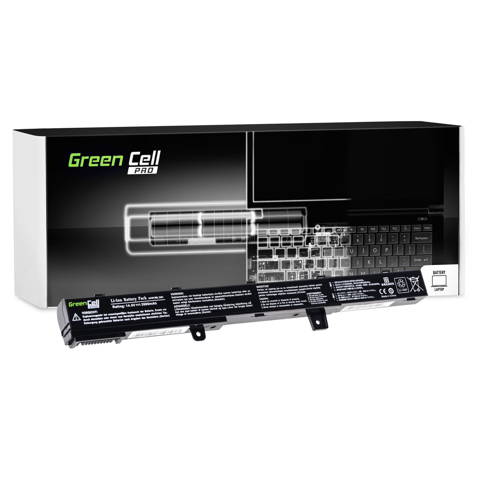 Greencell PRO Laptop Battery for Asus 550 750 11.4V 2600mAh