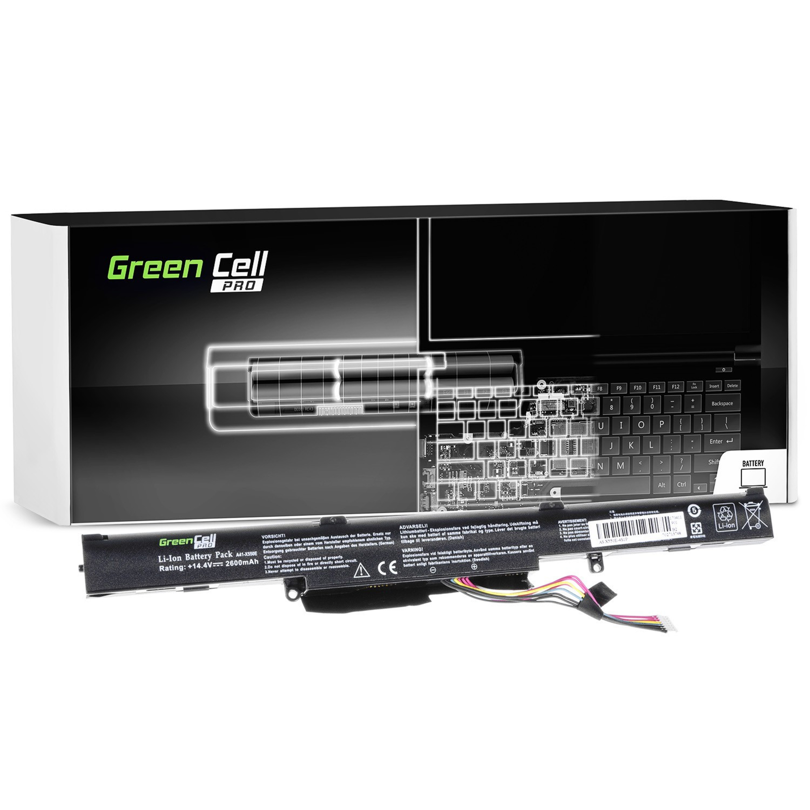 Greencell PRO Laptop Battery for Asus 550 750 11.4V 2600mAh