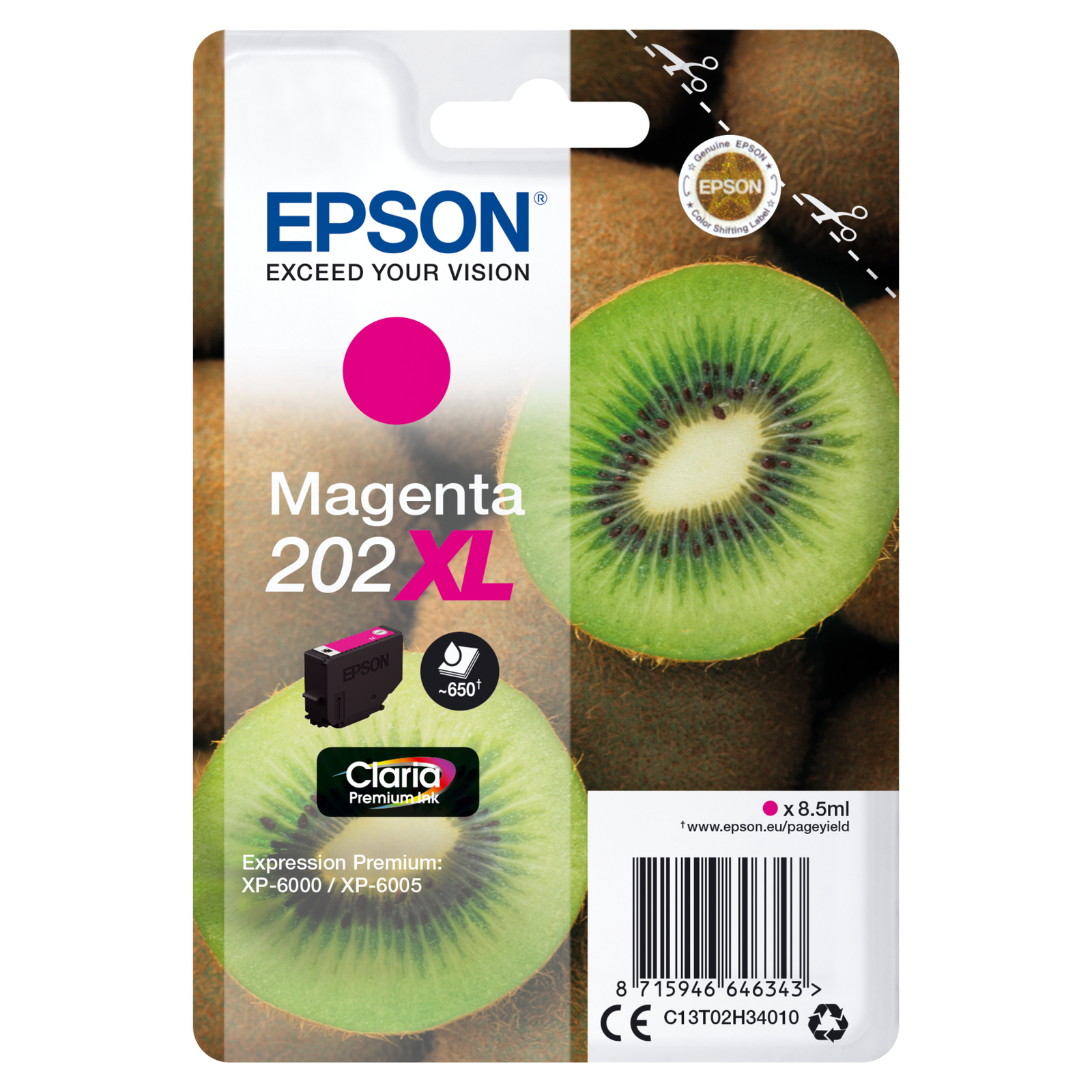 Epson Claria Premium Ink magenta HC 202XL C13T02H34020