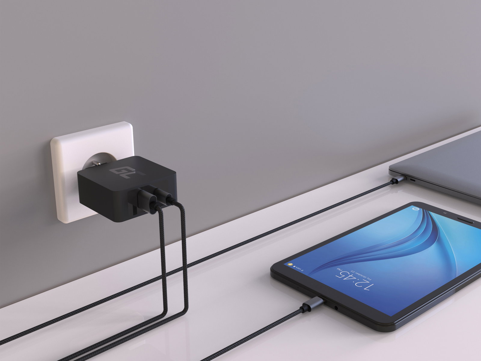 Greencell USB-C Charger with 200cm USB-C Cable Power Delivery 45W