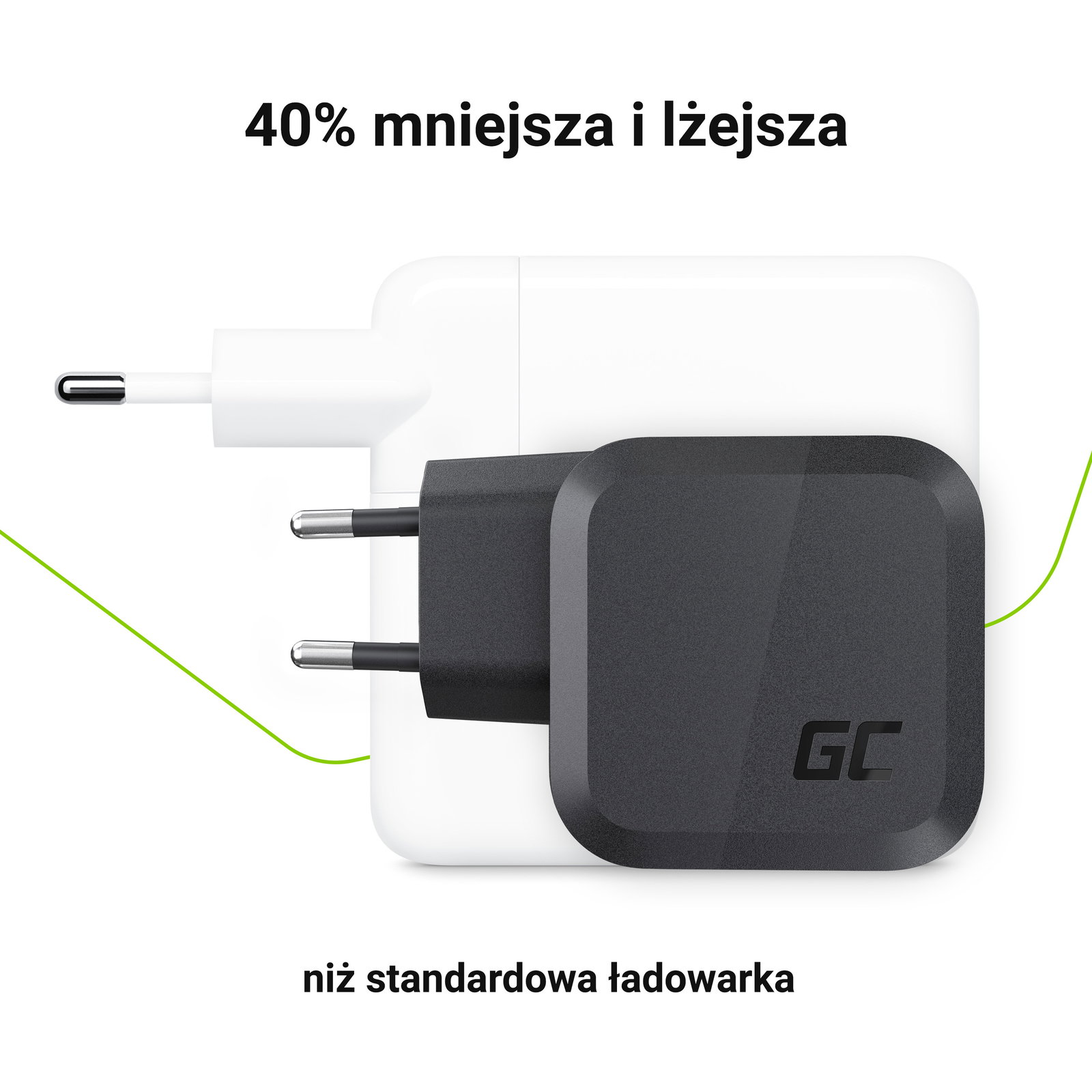 Greencell PowerGaN USB-Chager QuickCharge 3.0 3 Ports 65W