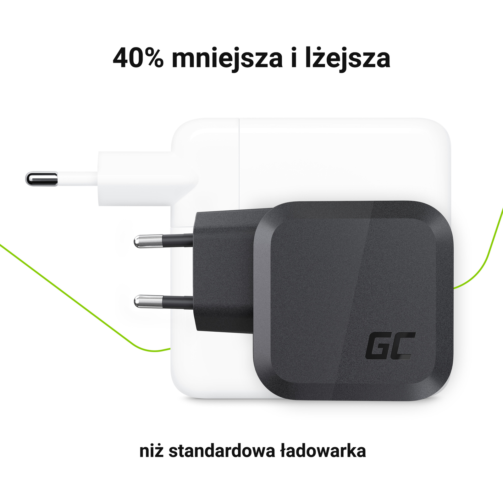 Greencell PowerGaN USB-Chager QuickCharge 3.0 3 Ports 65W
