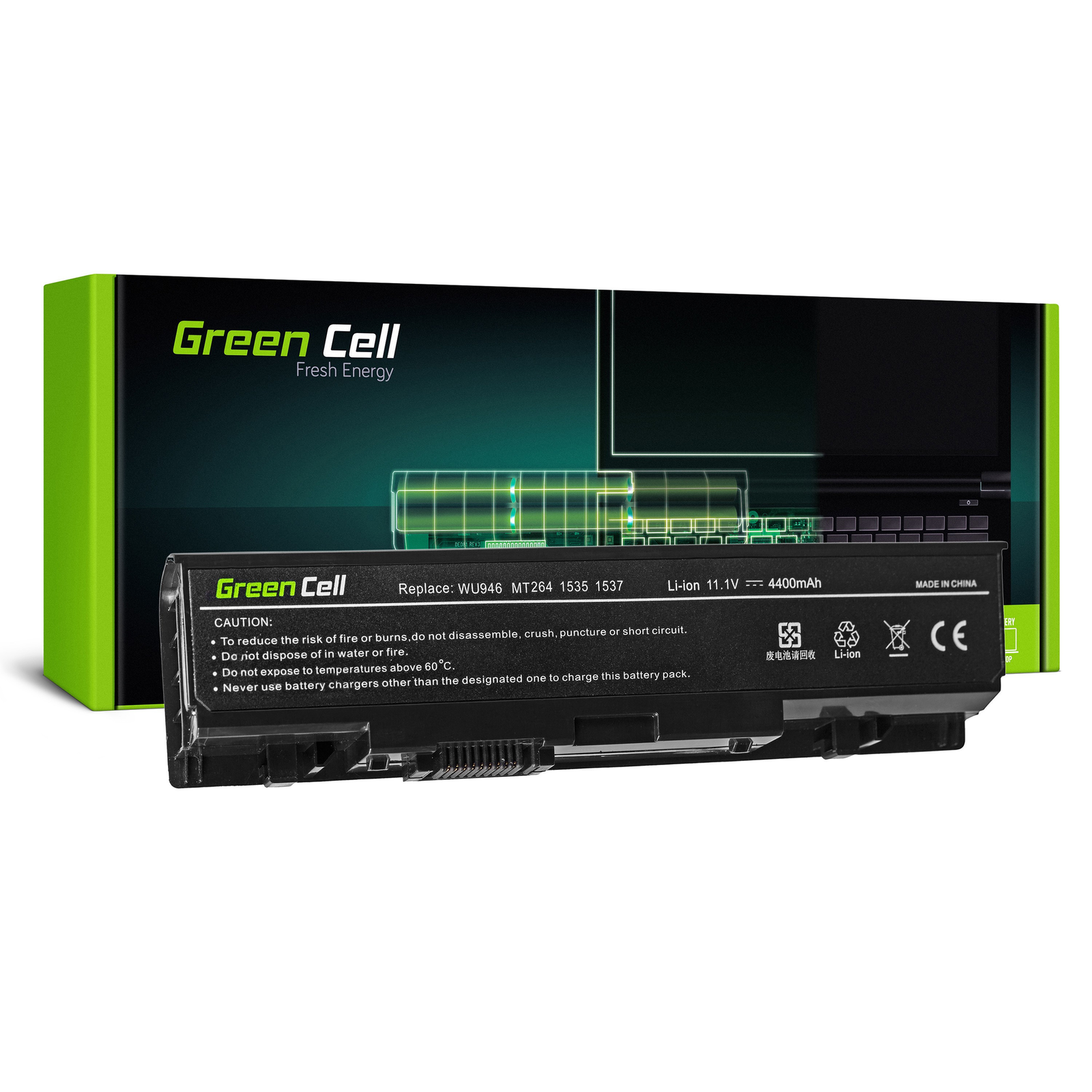 Greencell Laptop Battery for Dell Studio 15 1535 1558 11.1V 4400mAh