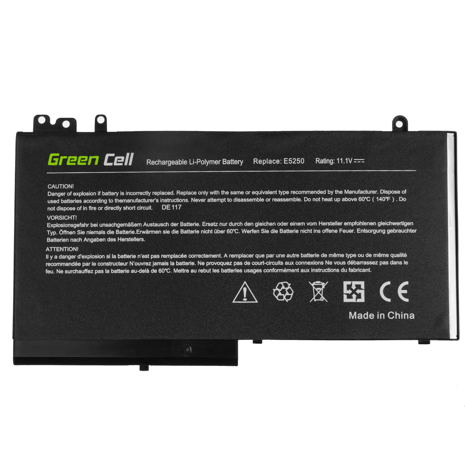 Greencell Laptop Battery for Dell Latitude 3150 3160 E5250 E5270 11.1V 2900mAh