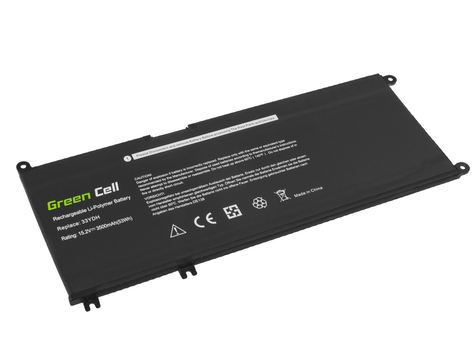 Greencell Laptop Battery 33YDH for Dell Inspiron G3 3579 3779 G5 G7 15.2V 3500mAh