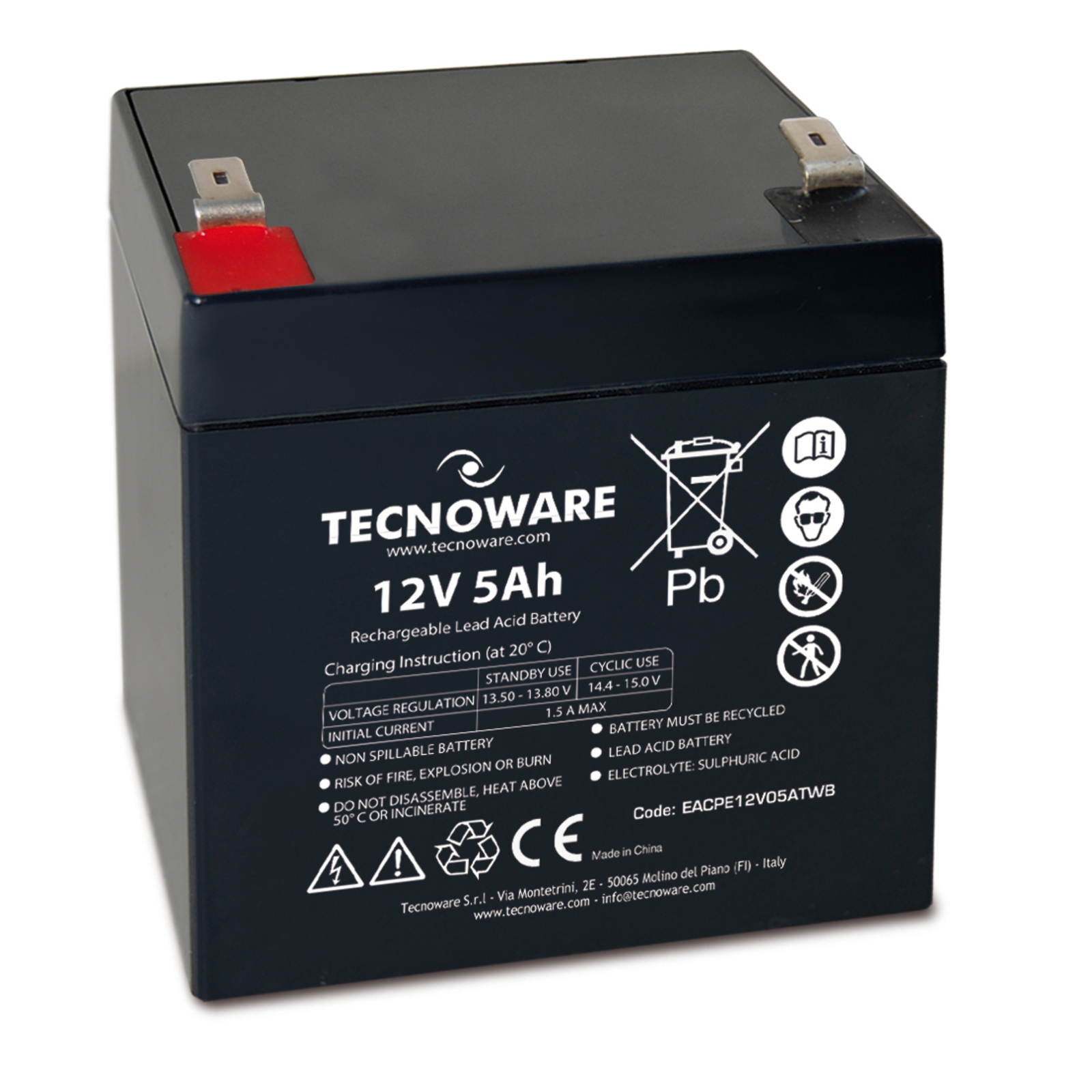 Tecnoware Power BatteRY 12V 5AH FASTON 6,3mm