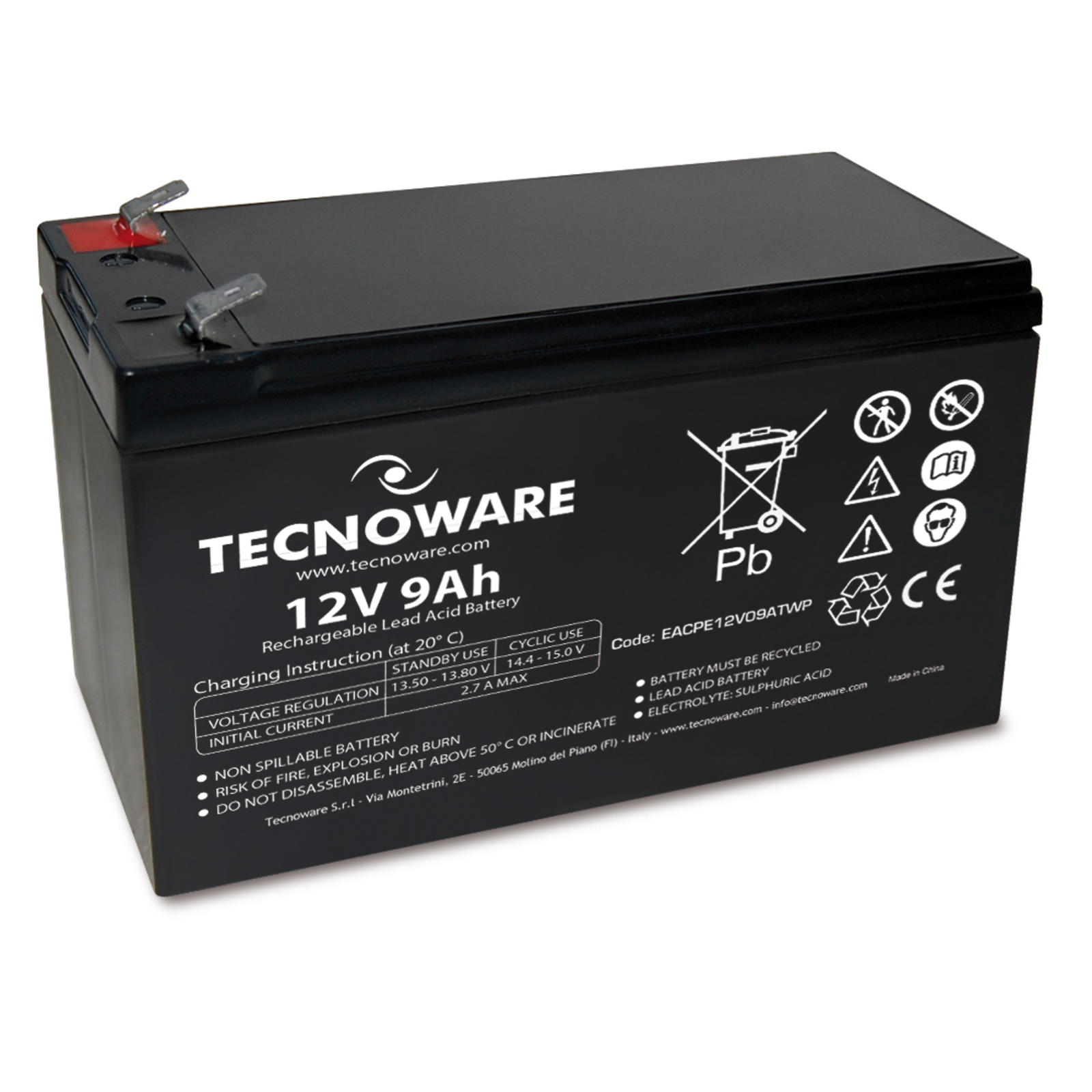 Tecnoware Power BatteRY 12V 9AH FASTON 6,3mm