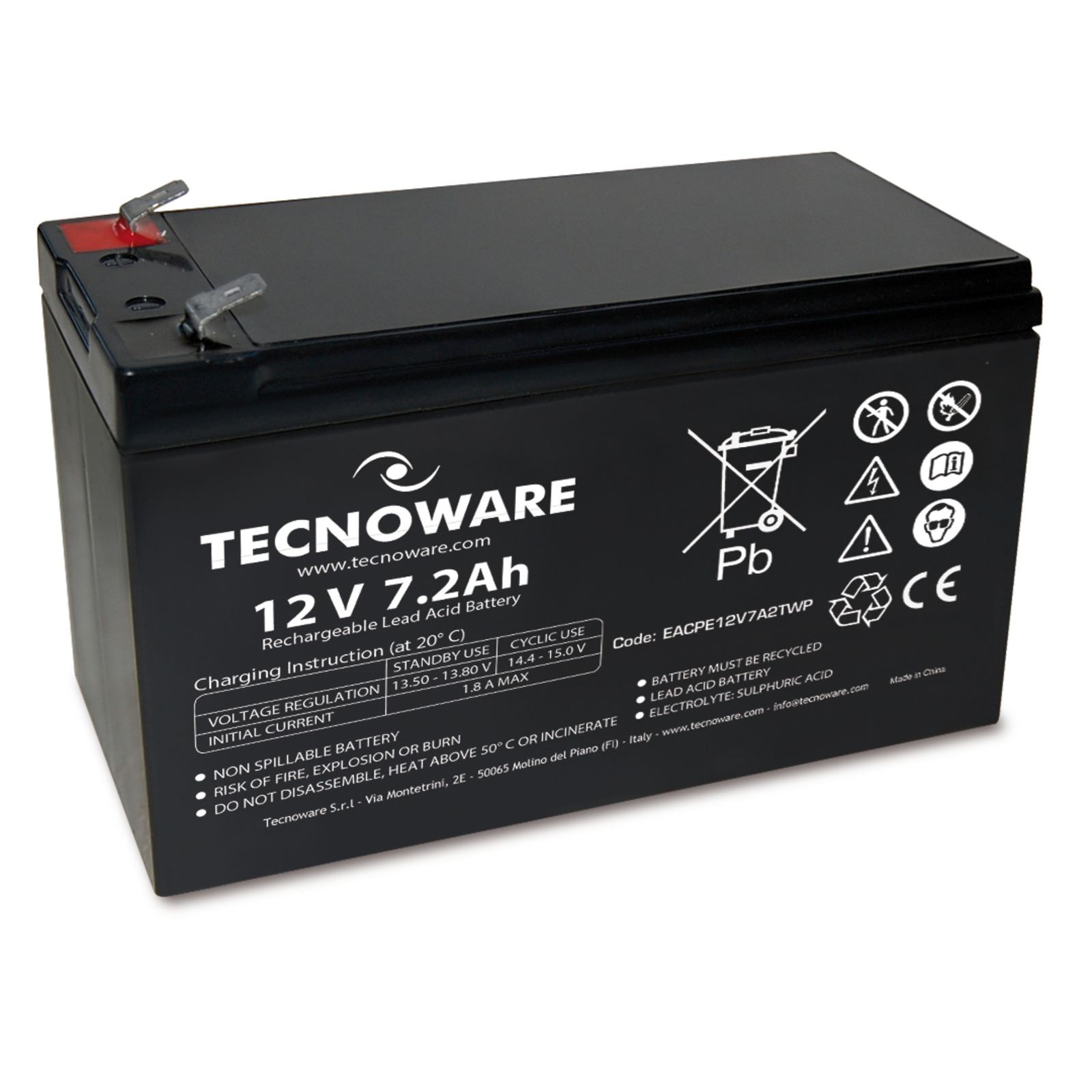 Tecnoware Power BatteRY 12V 7,2AH FASTON 6,3mm