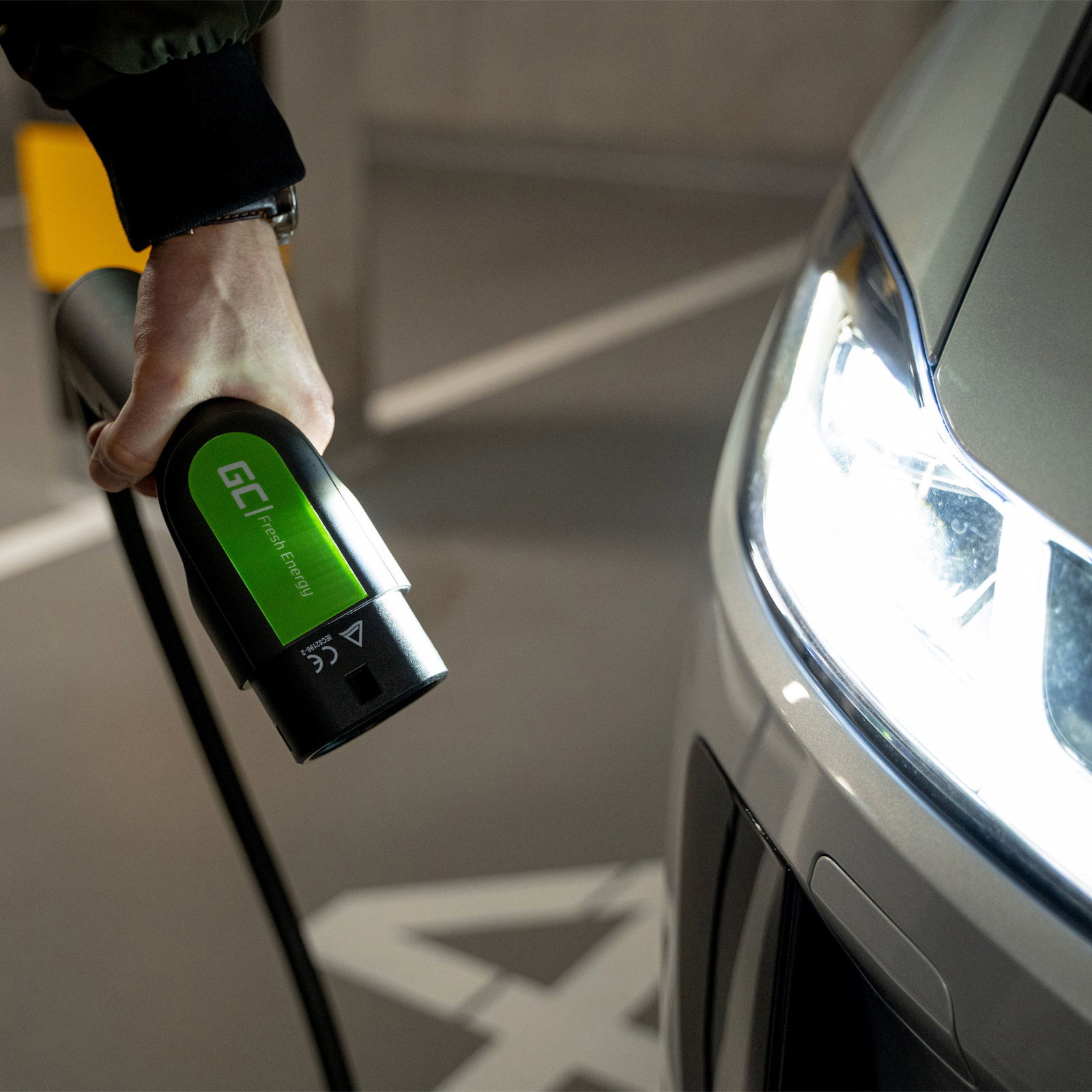 Greencell Charger Cable for E-Vehicle Type 2 3.6kW 16A 5m
