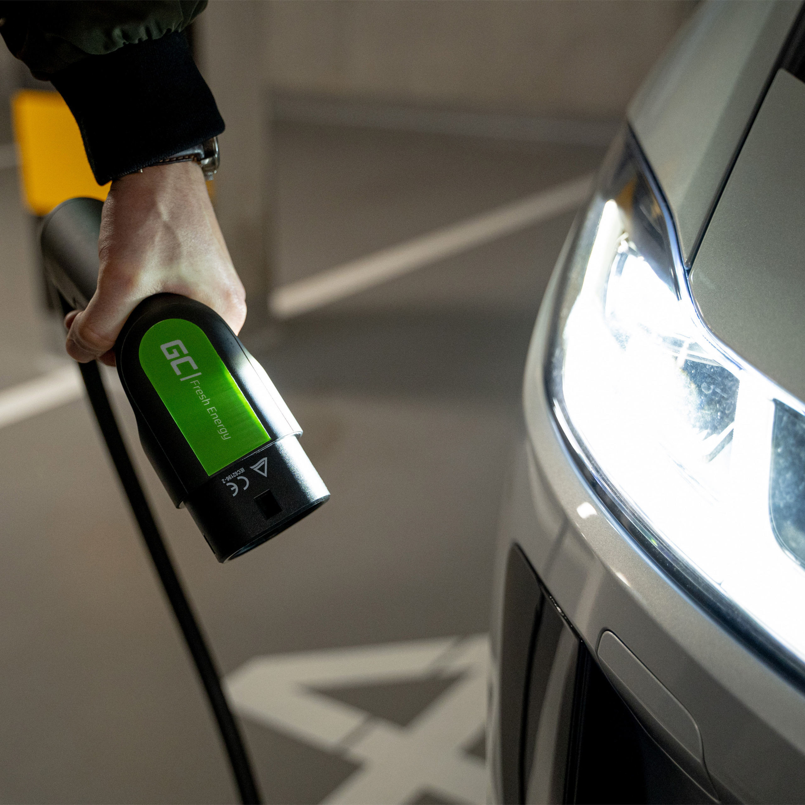 Greencell Charger Cable for E-Vehicle Type 2 3.6kW 16A 5m