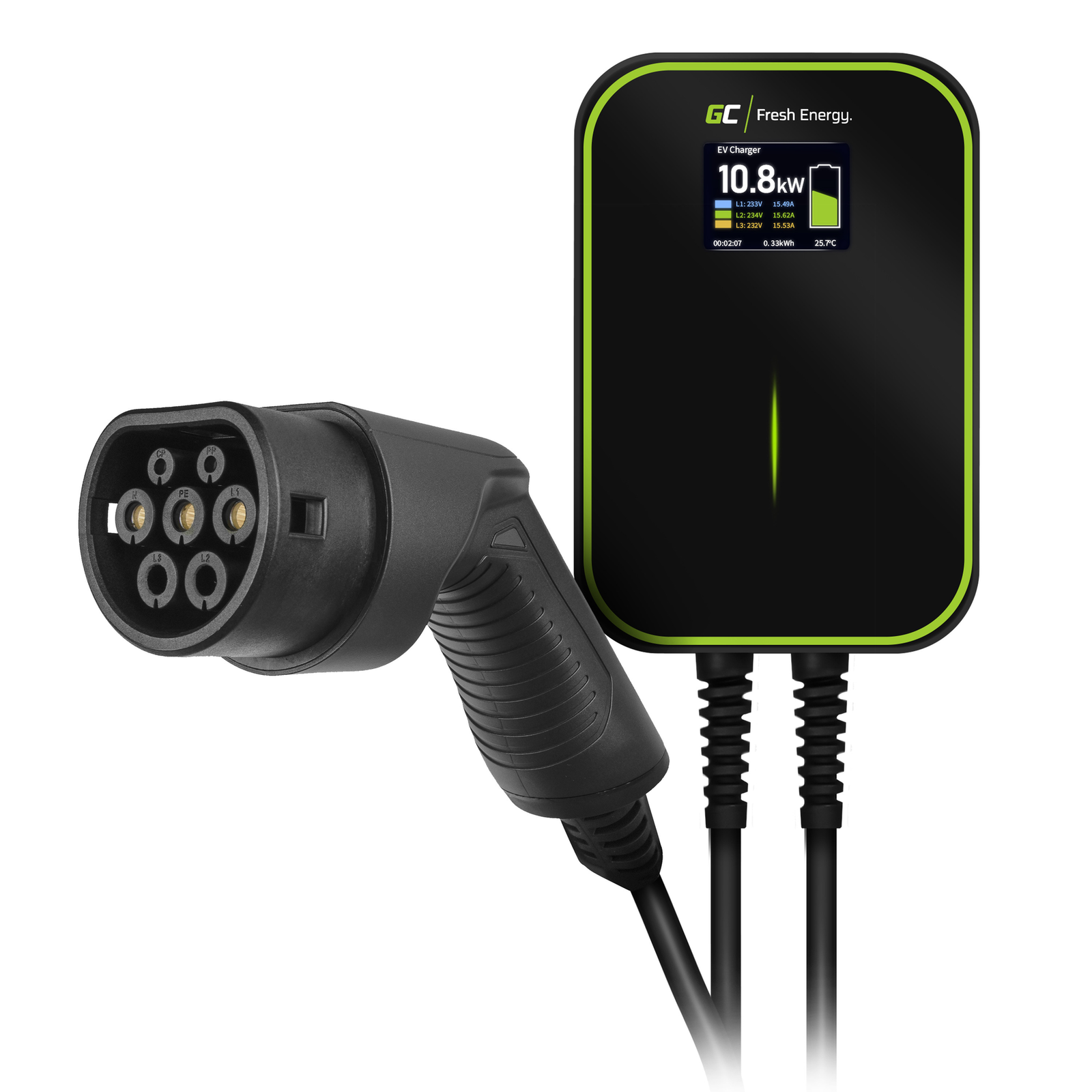 Greencell Wallbox for E-Vehicles & Plugin Hybrid 22kW Type2 IP66
