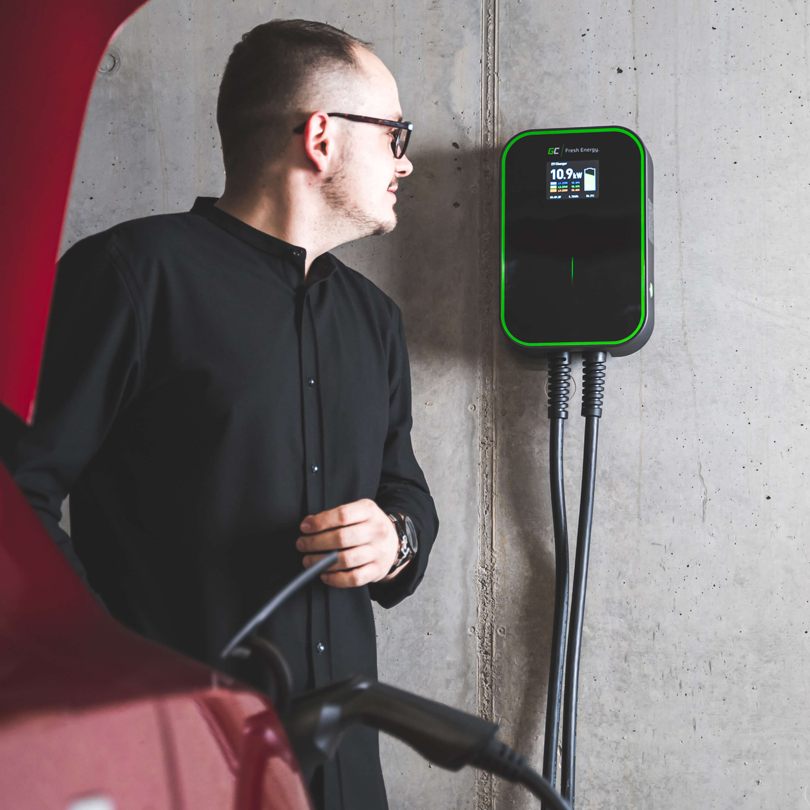 Greencell Wallbox for E-Vehicles & Plugin Hybrid 22kW Type2 IP66