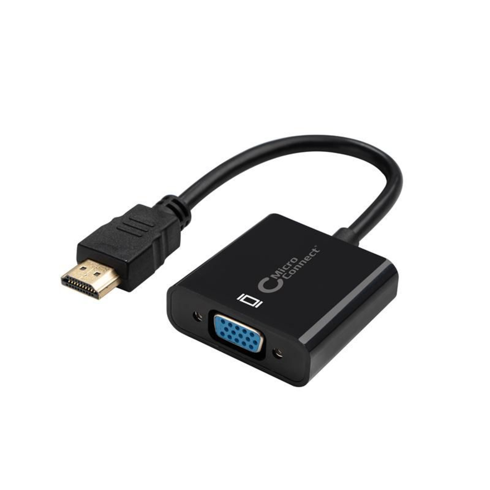 Micro Connect Adapter HDMI VGA M/F Black Support Audio 1920 1080