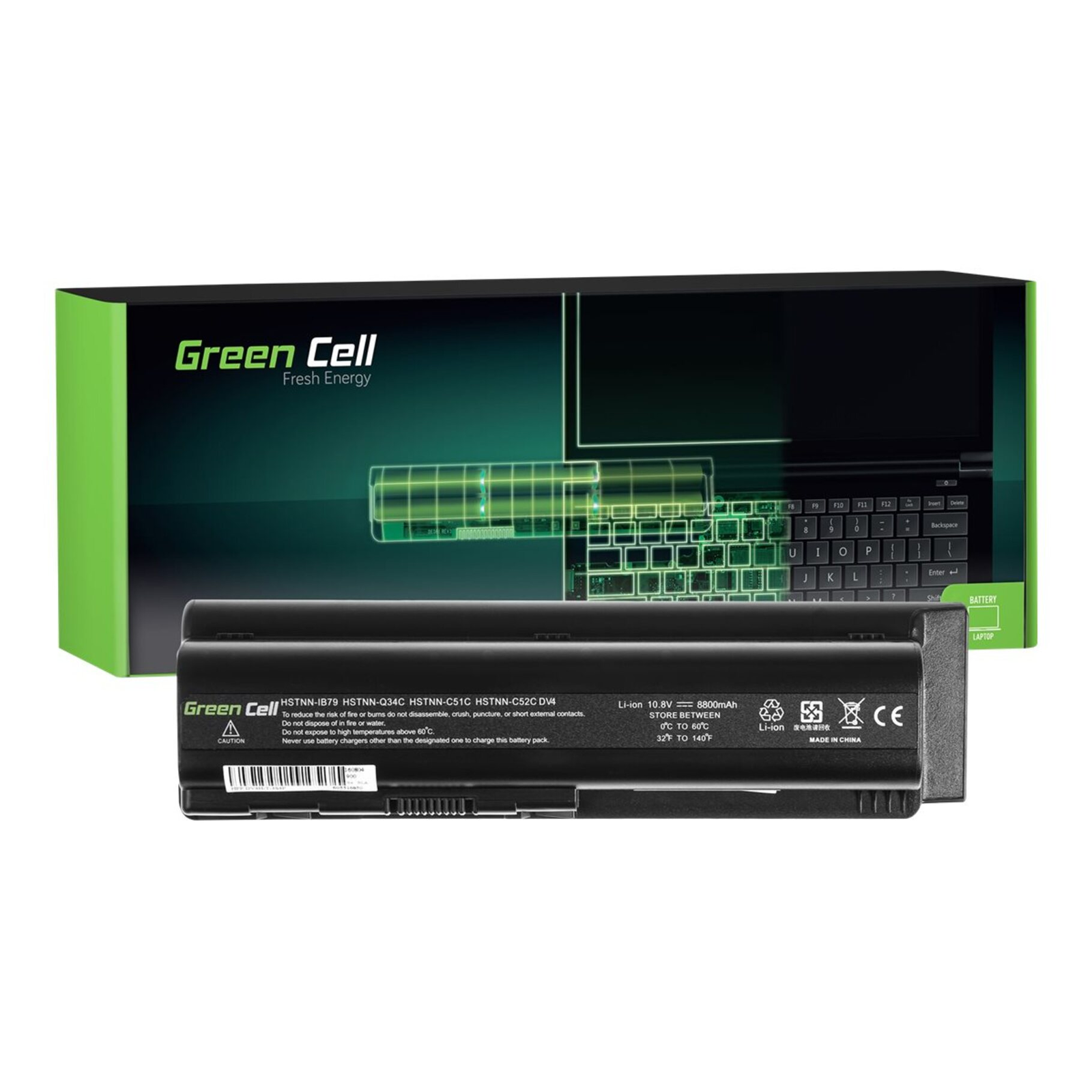 Greencell Laptop Battery for HP DV4 DV6 CQ60 CQ70 G50 G70 11.1V 8800mAh