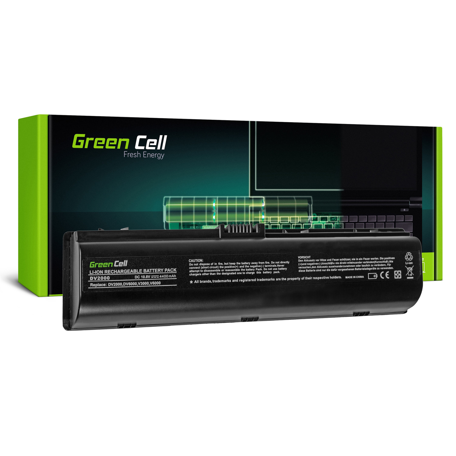 Greencell Laptop Battery for HP Pavilion DV2000 DV6700 11.1V 4400mAh
