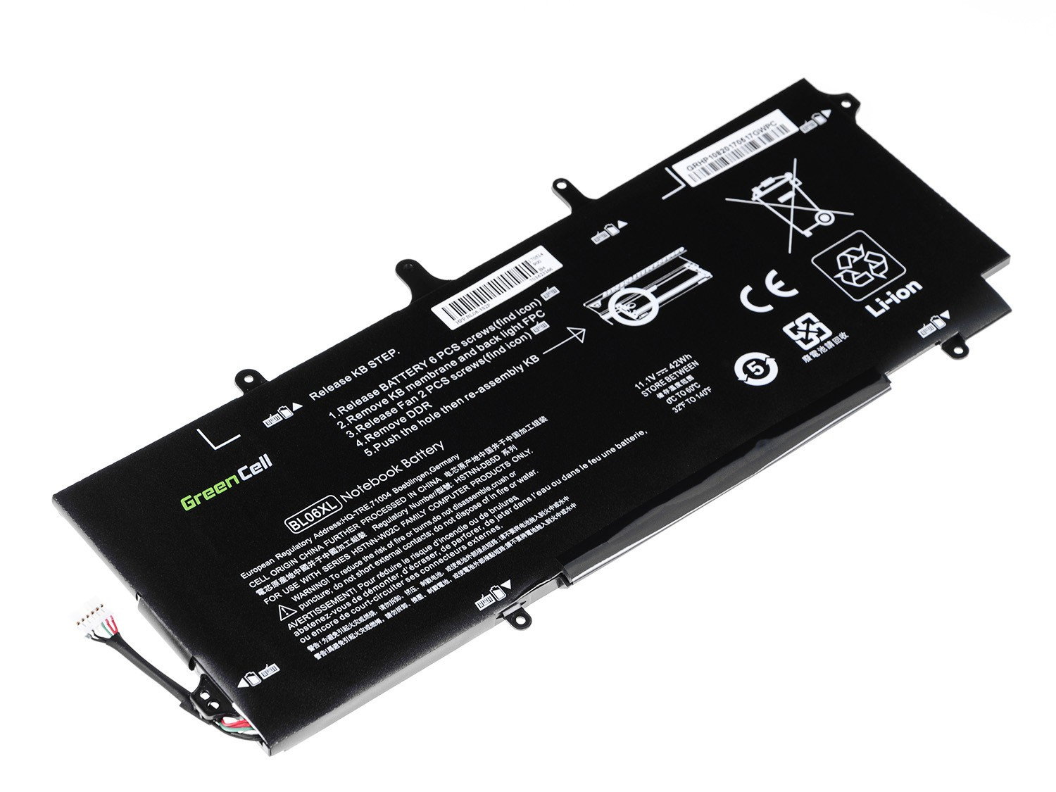 Greencell Laptop Battery for HP EliteBook Folio 1040 G1 G2 11.1V 3100mAh