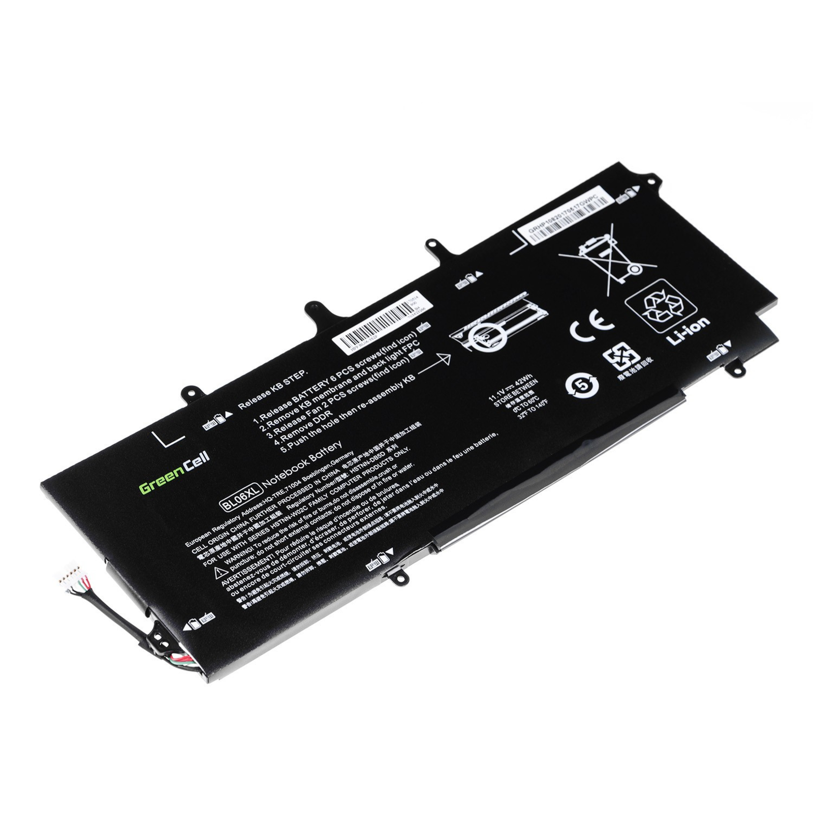 Greencell Laptop Battery for HP EliteBook Folio 1040 G1 G2 11.1V 3100mAh