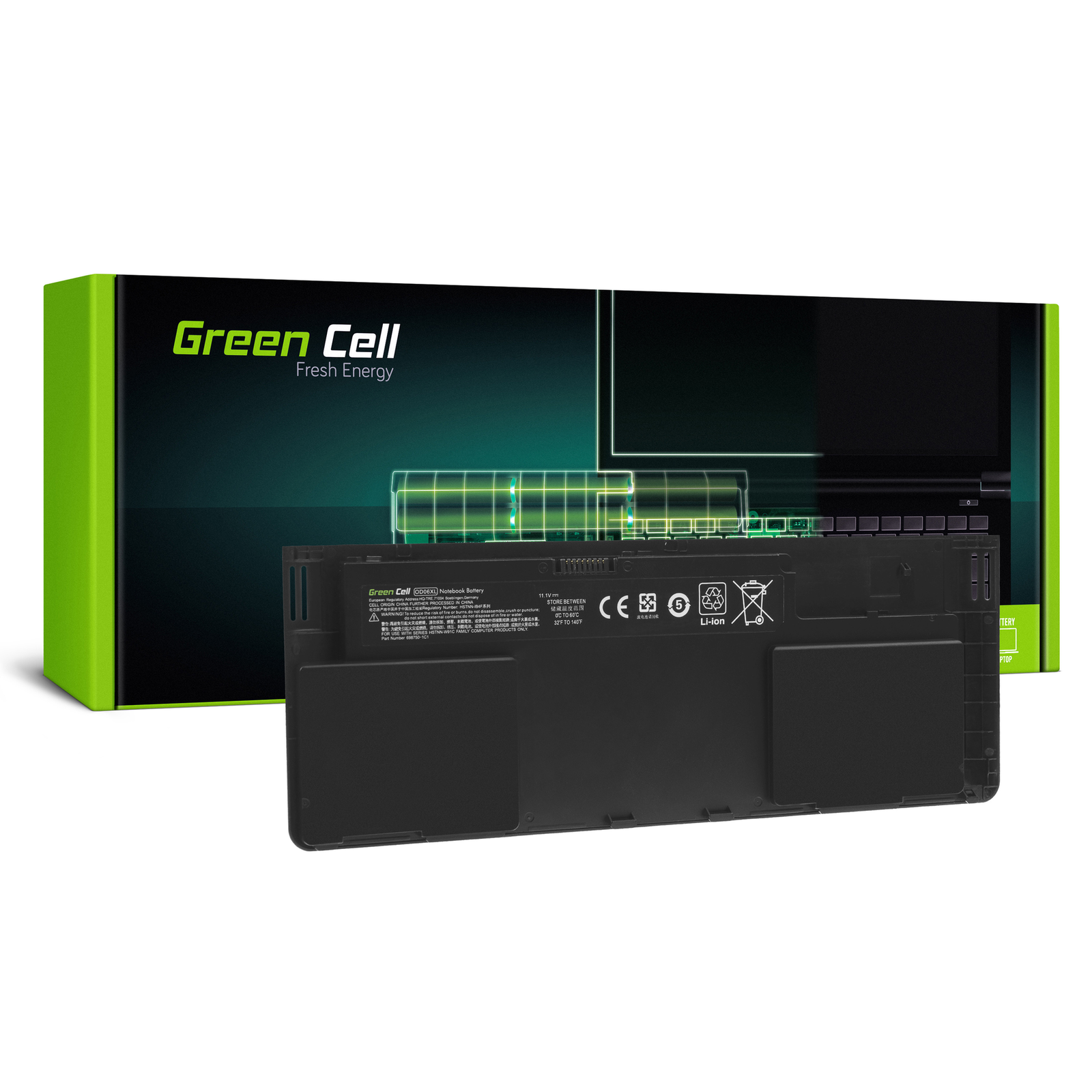 Greencell Laptop Battery OD06XL HSTNN-IB4F for EliteBook 810 G1 11.1V 3400mAh