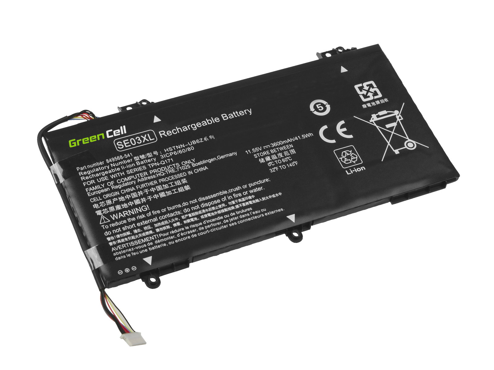 Greencell Laptop Battery SE03XL for HP Pavilion 14-AL 14-AV 11.55V 3400mAh