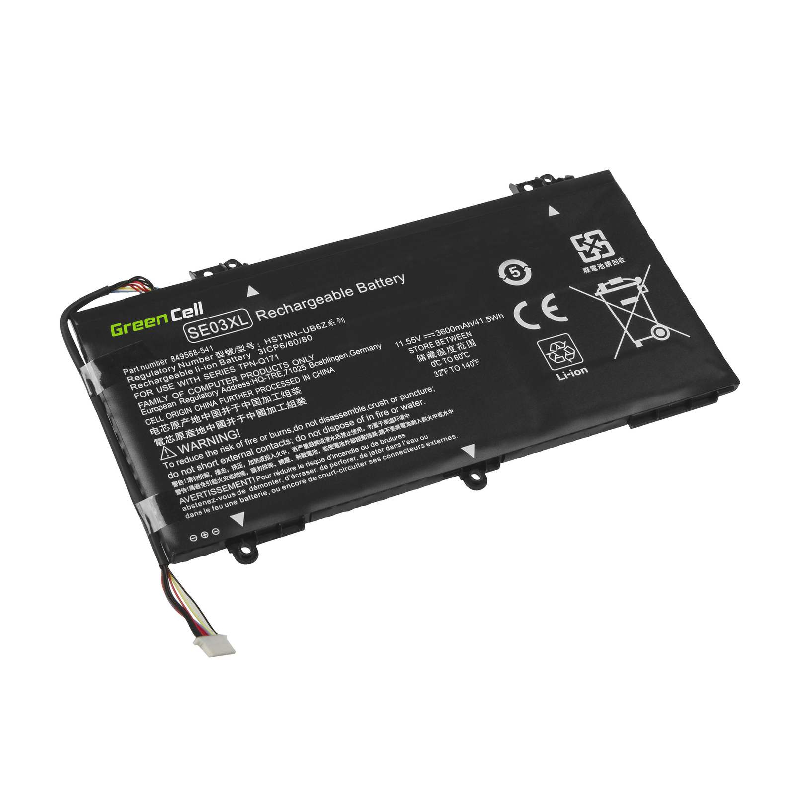 Greencell Laptop Battery SE03XL for HP Pavilion 14-AL 14-AV 11.55V 3400mAh