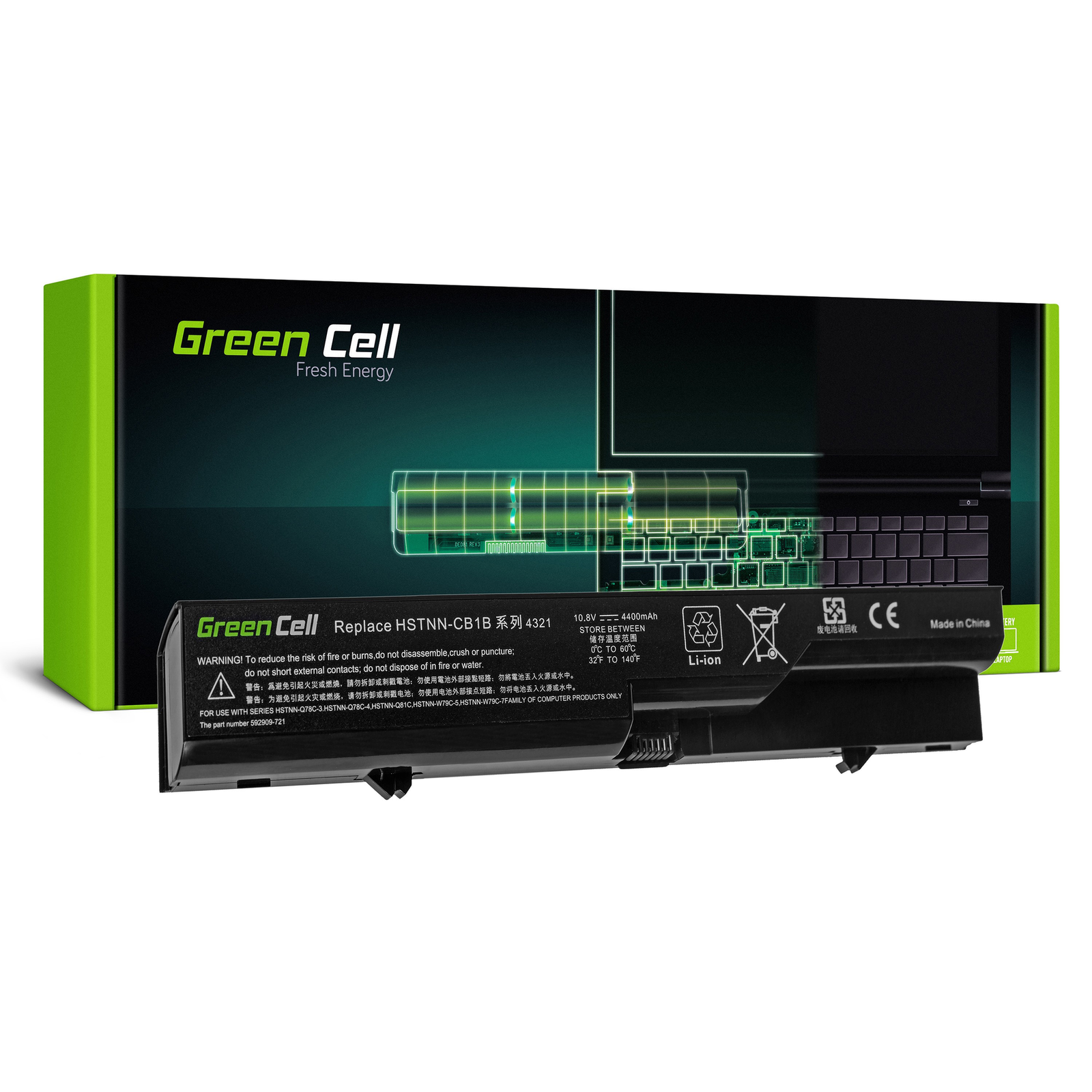 Greencell Laptop Battery for HP ProBook 4320s 4520s 4525ss 11.4V 4400mAh