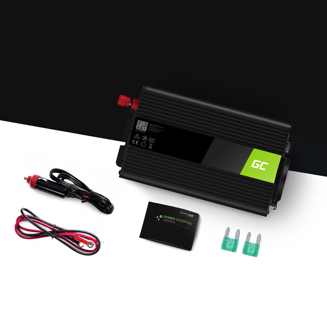 Greencell Car Voltage Inverter 24V to 230V 600W